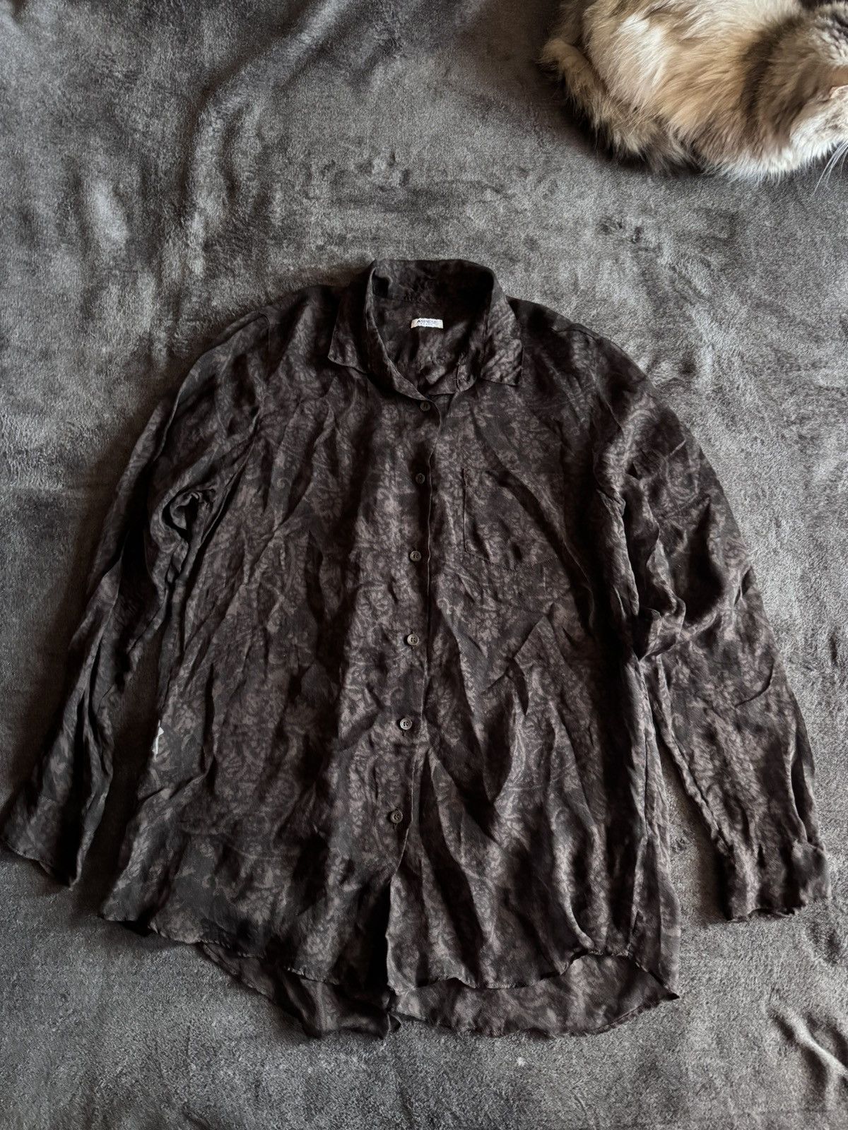 Aspesi Alberto Aspesi luxury silk printed shirt mesh silk Size M / US 6-8 / IT 42-44 - 1 Thumbnail