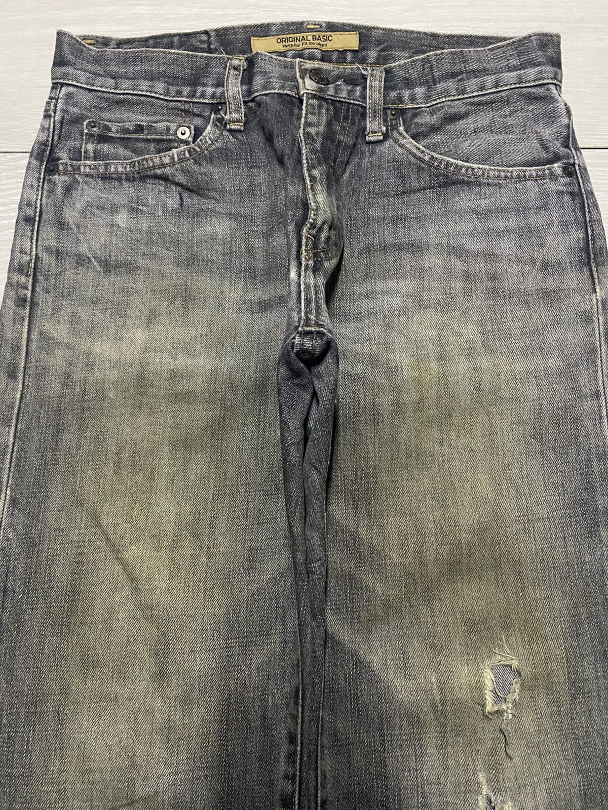 Undercover × Uniqlo Vintage Japanese Brand Uniqlo S002 Mud Wash Distressed Jeans Size US 29 - 3 Thumbnail
