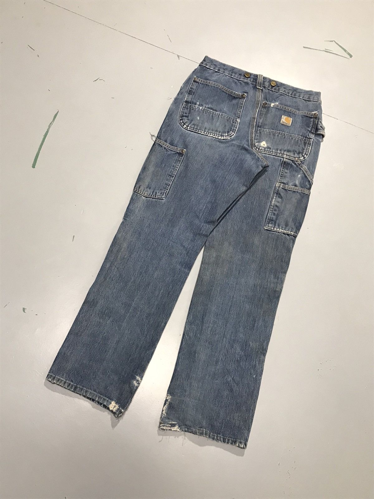 Carhartt Vintage Carhartt |10 repaired double knee workwear denim Size US 28 / EU 44 - 10 Thumbnail