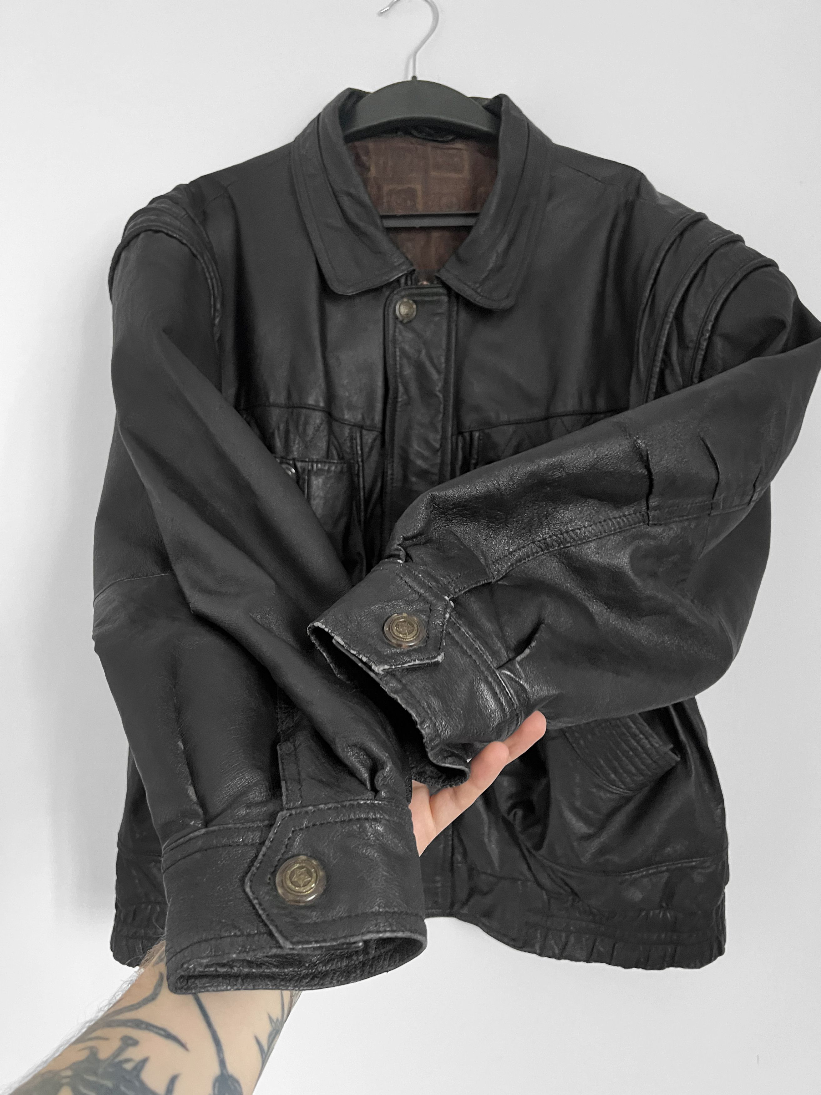 Vintage Vintage genius leather jacket aviator echt leder Size US L / EU 52-54 / 3 - 5 Thumbnail