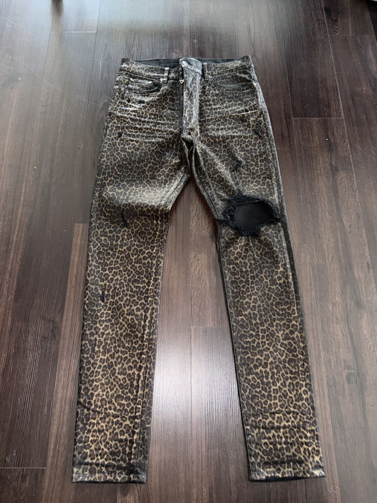 Amiri Amiri Full Cheetah Print Jeans Size US 34 / EU 50 - 1 Thumbnail