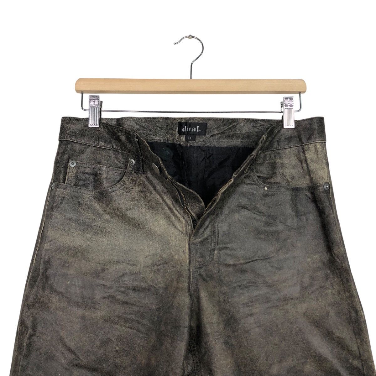 Japanese Brand 📌Vintage Biker Racing Leather Pants Dual Issey Miyake Size US 32 / EU 48 - 16 Thumbnail