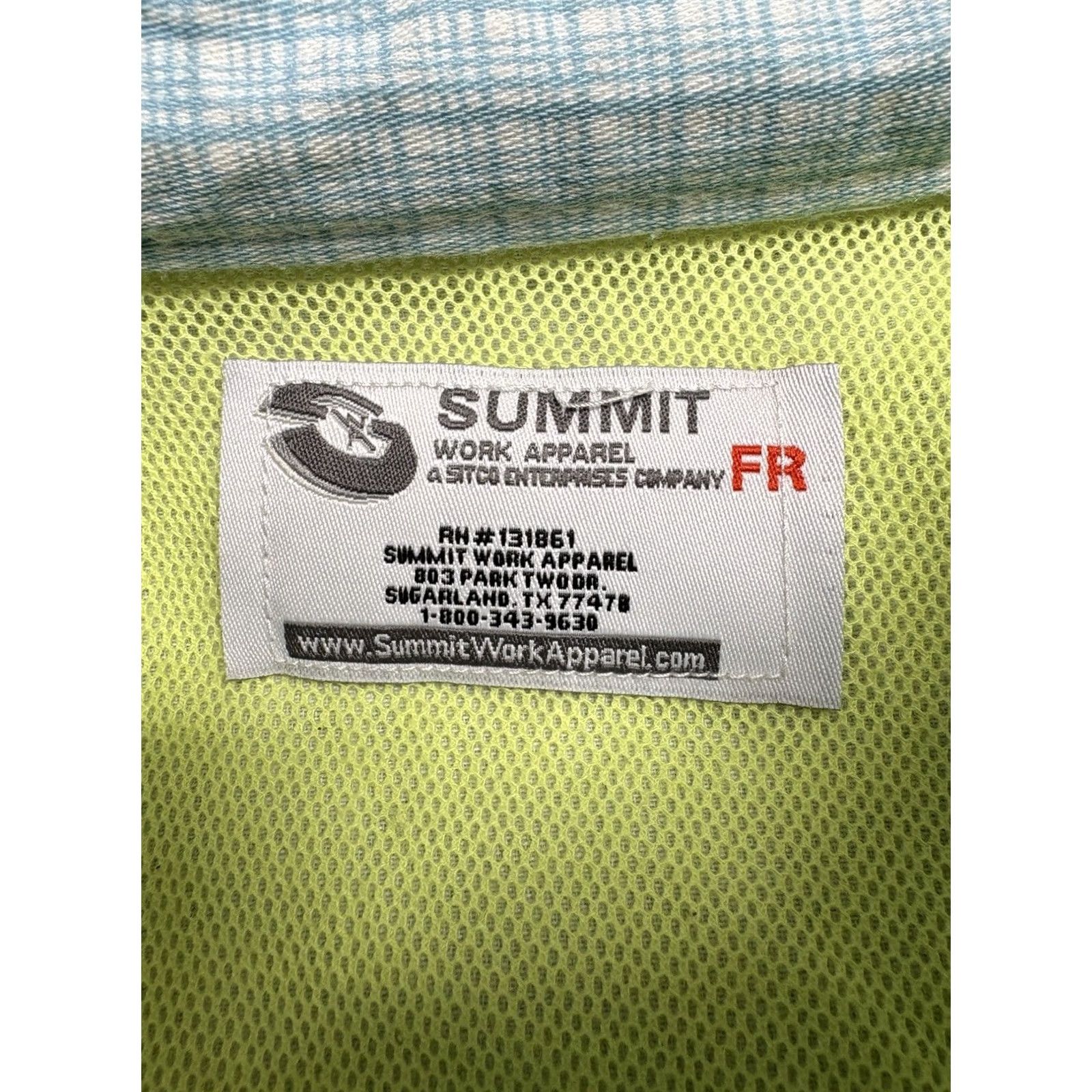 Vintage Summit FR Shirt Mens 2XL Blue Fire Resistant CAT 2 Work Apparel Size US XXL / EU 58 / 5 - 3 Thumbnail