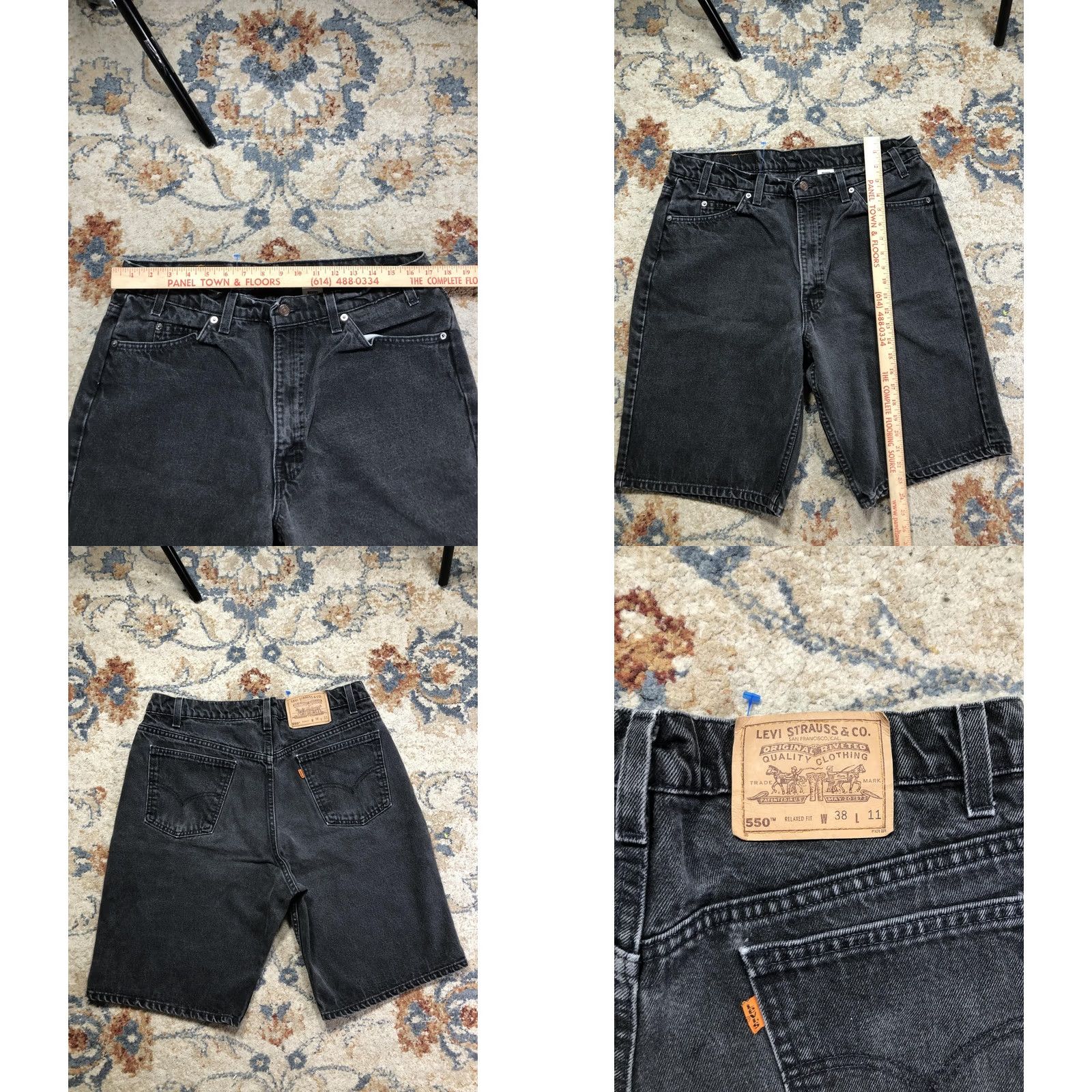 Levi's VINTAGE Levi's 550 Bermuda Shorts Mens 38 Black Denim Relaxed Fit 90s USA Charcoal Wash Size US 38 / EU 54 - 8 Thumbnail