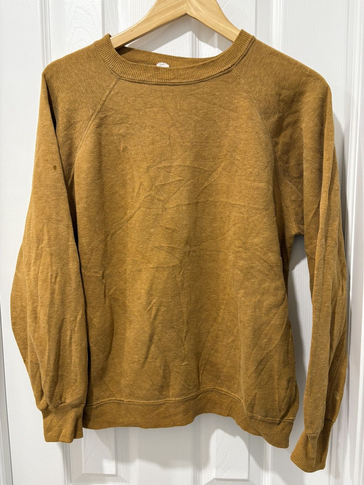 Vintage Vintage 1960s dark gold mustard sweat sweatshirt crewneck Size US L / EU 52-54 / 3 - 1 Thumbnail