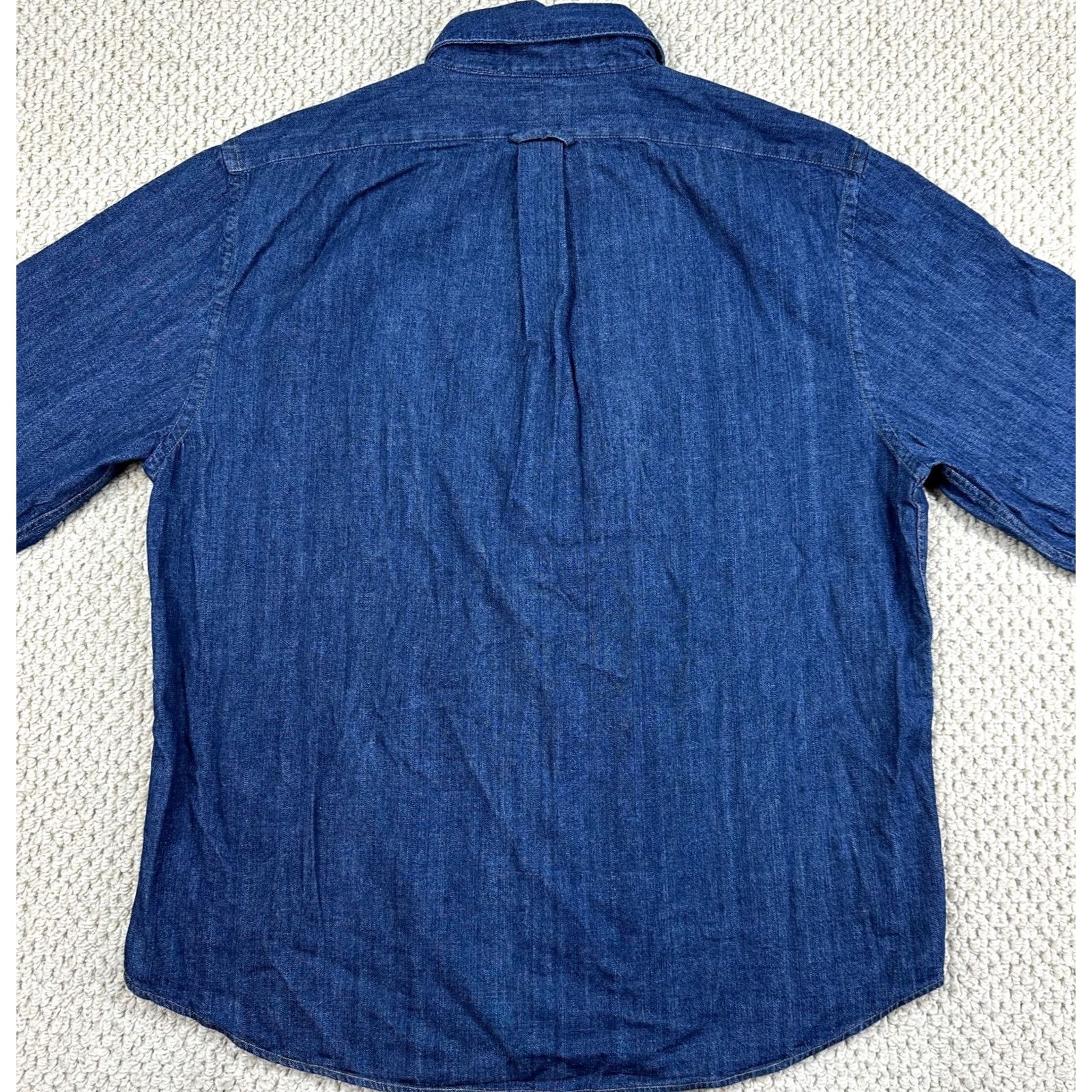 Todd Snyder Todd Snyder Albiate Italy Indigo Denim Button Overshirt Mens XL Size US XL / EU 56 / 4 - 2 Thumbnail