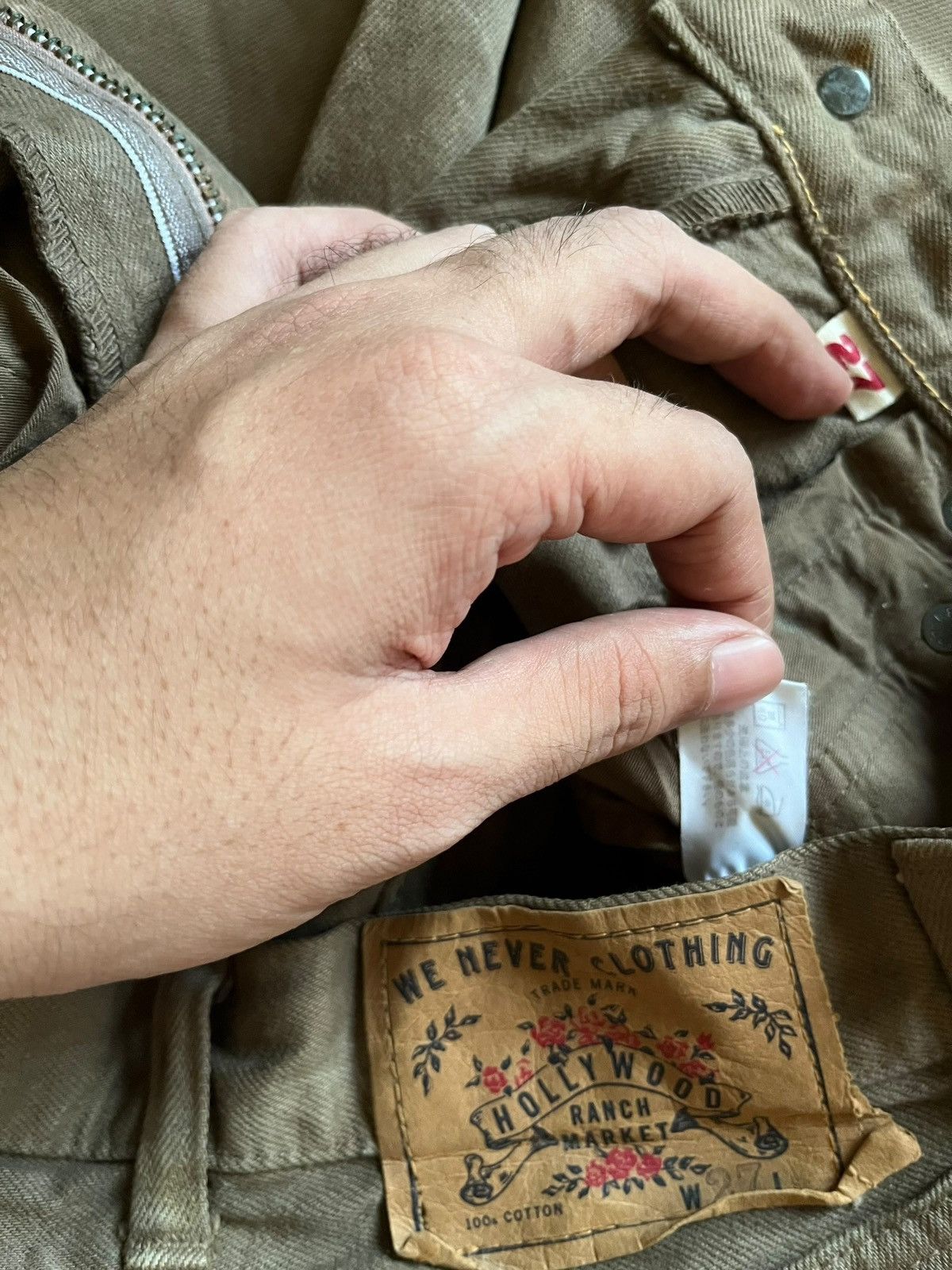 HOLLYWOOD RANCH MARKET SALES🔥Vintage Hollywood Ranch Market Selvedge Jeans Size US 27 - 11 Thumbnail