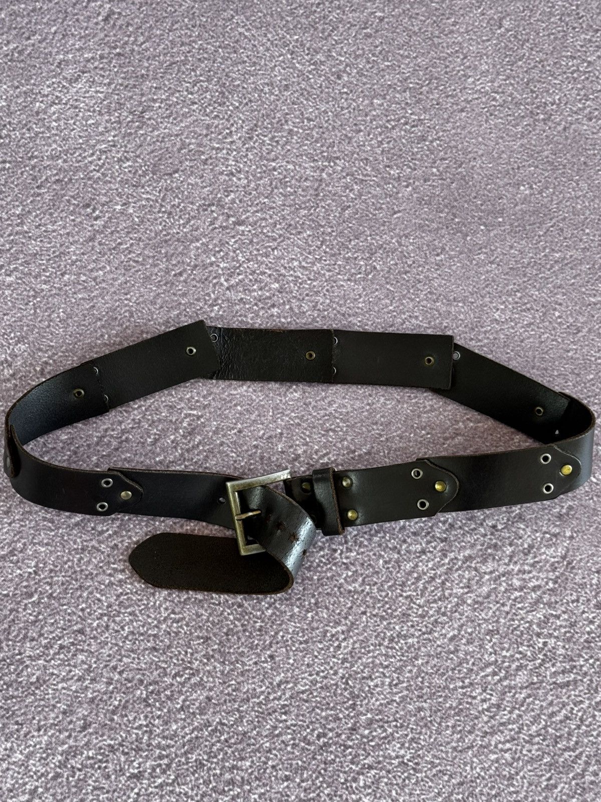 Japanese Brand Vintage Leather Studded Belt Japanese style Punk Size ONE SIZE - 2 Thumbnail