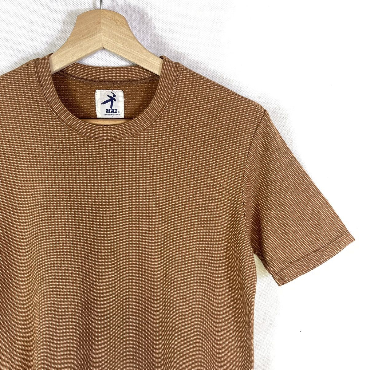 Hai Sporting Gear × Issey Miyake Rare! Hai Sporting Gear Waffle Knit Jacquard Tshirt Size M / US 6-8 / IT 42-44 - 7 Thumbnail