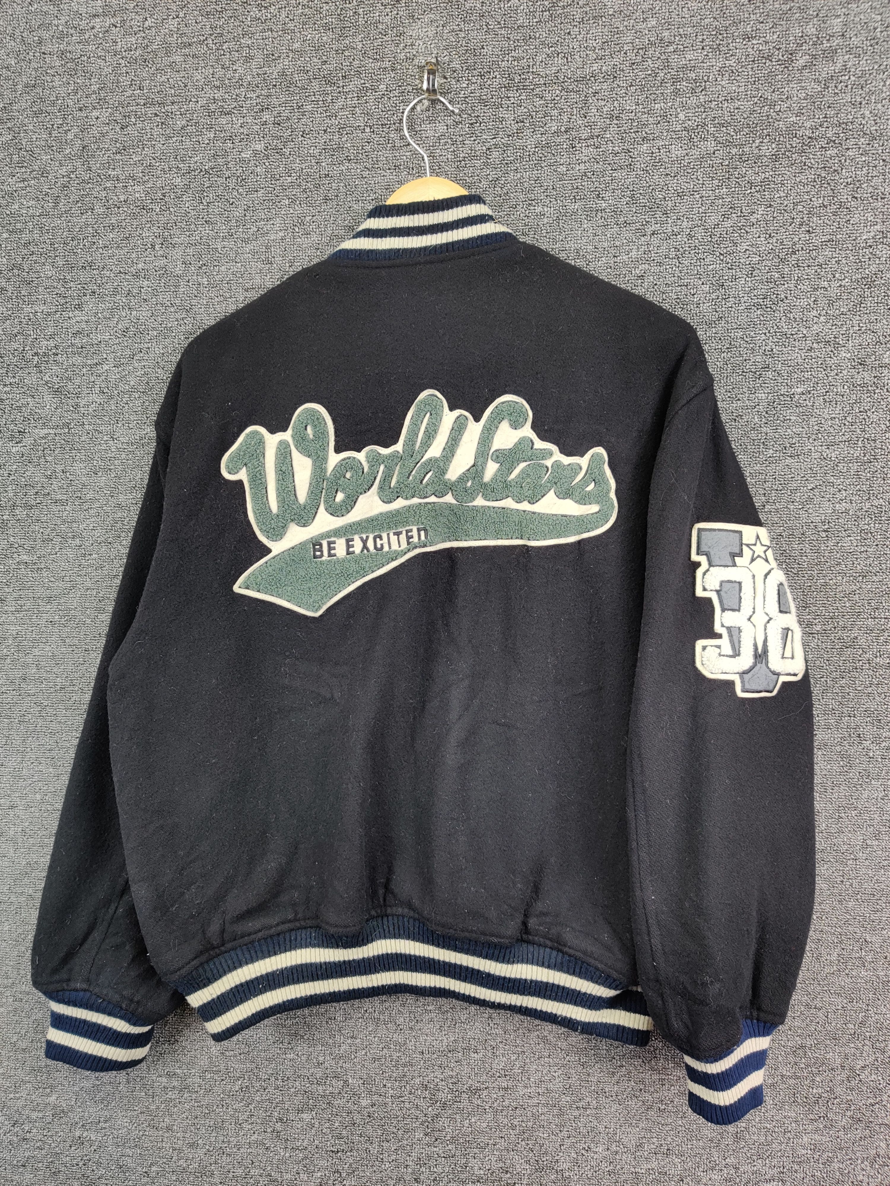 Japanese Brand Vintage Jungle Storm Embroidery Wool Varsity Jacket Size US L / EU 52-54 / 3 - 2 Thumbnail