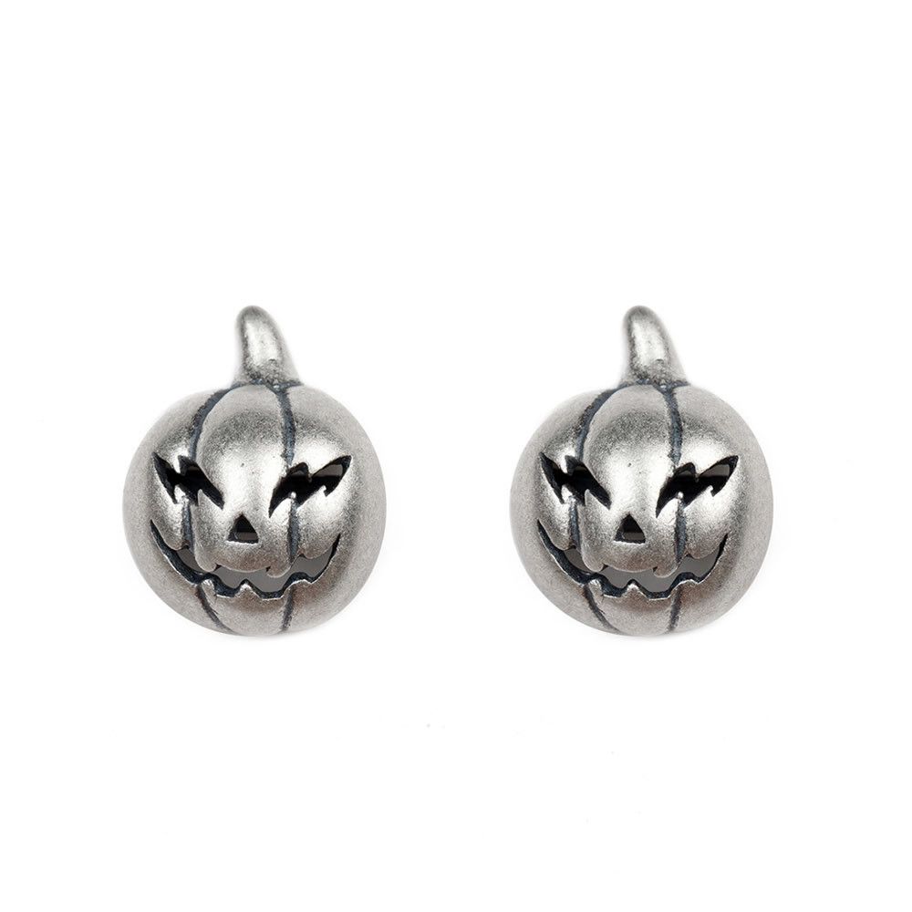 Jewelry Halloween Pumpkin Design Earrings One Pairs Chrome Jewelry Size ONE SIZE - 4 Thumbnail