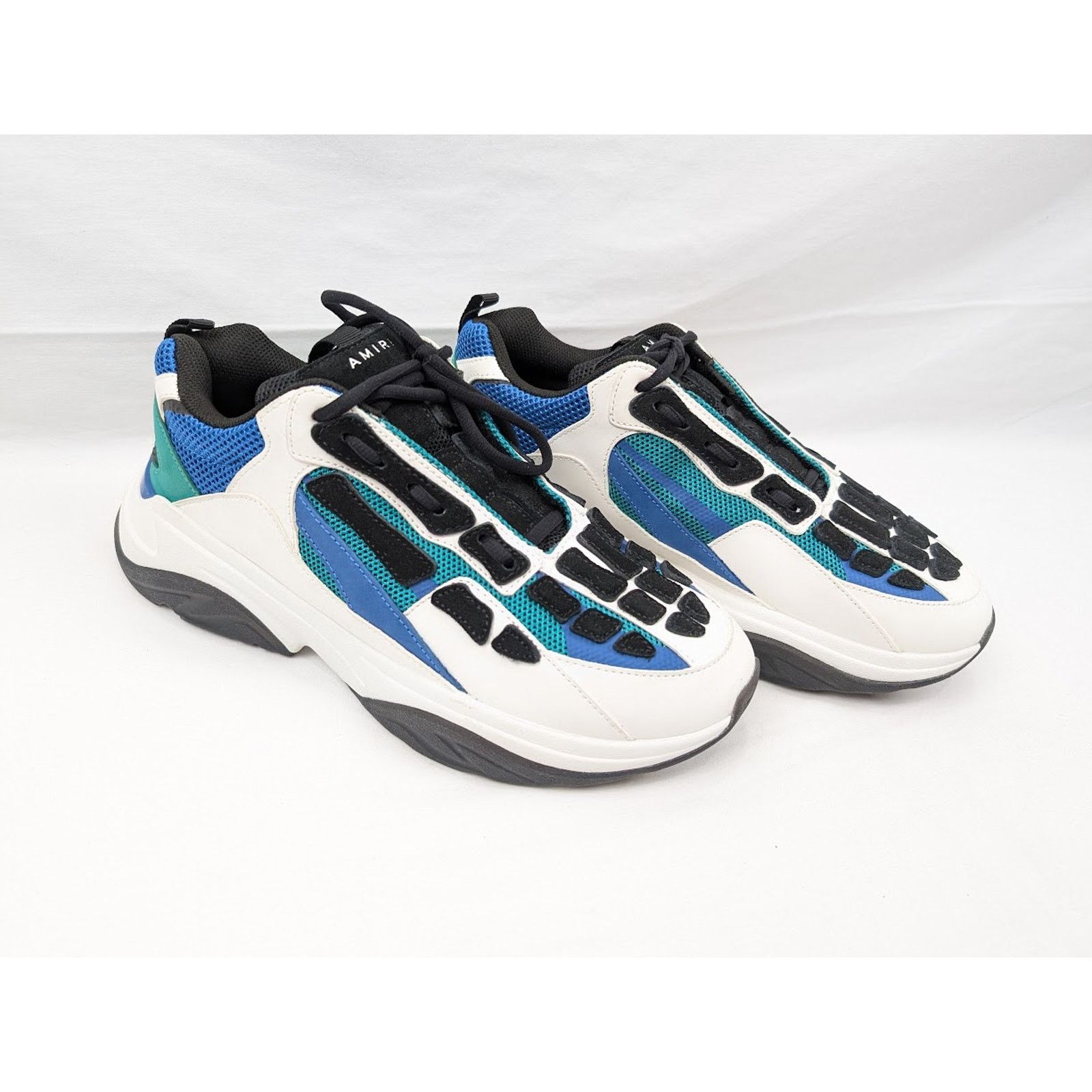 Amiri o1rshd1 Bone Runners in Teal/Blue/Black Size US 12 / EU 45 - 13 Thumbnail
