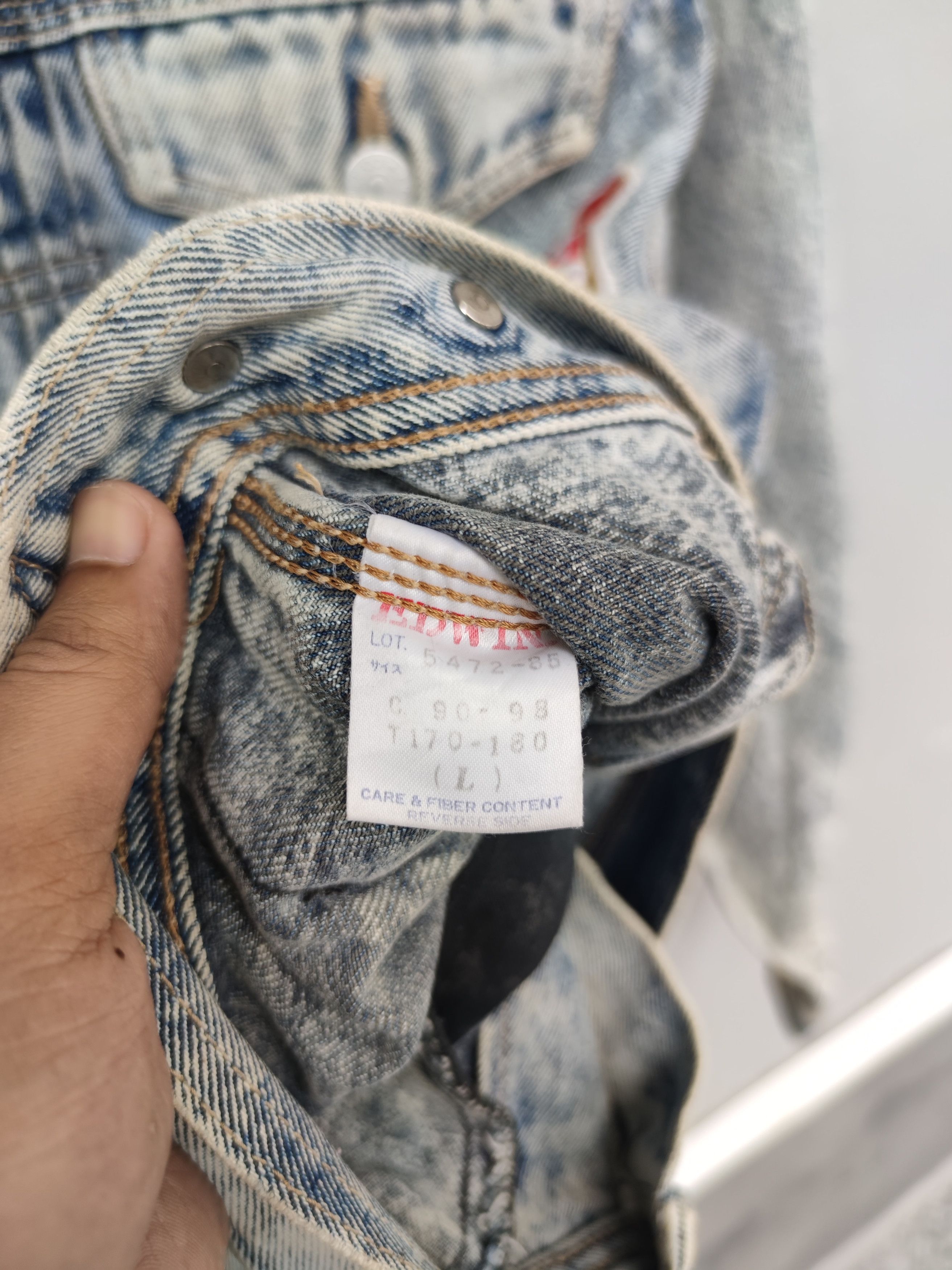 Edwin Vtg Edwin Denim Jacket Lucky Strike Penzoil Bel-Ray Oneal Size US L / EU 52-54 / 3 - 9 Thumbnail