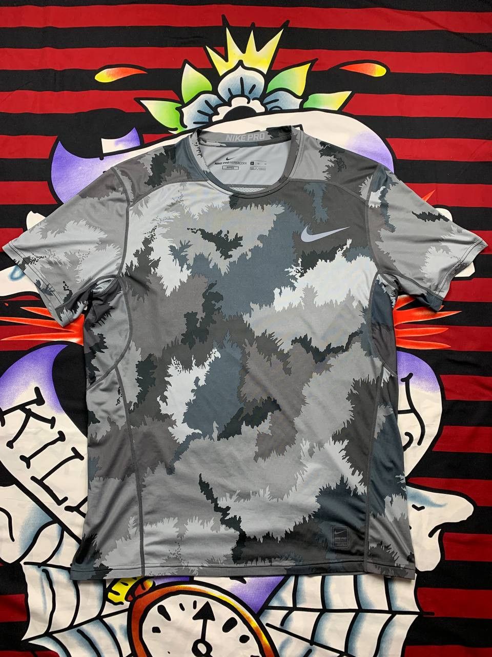 Nike Nike Pro Combat compression training tshirt camo Size XL Size US XL / EU 56 / 4 - 1 Thumbnail