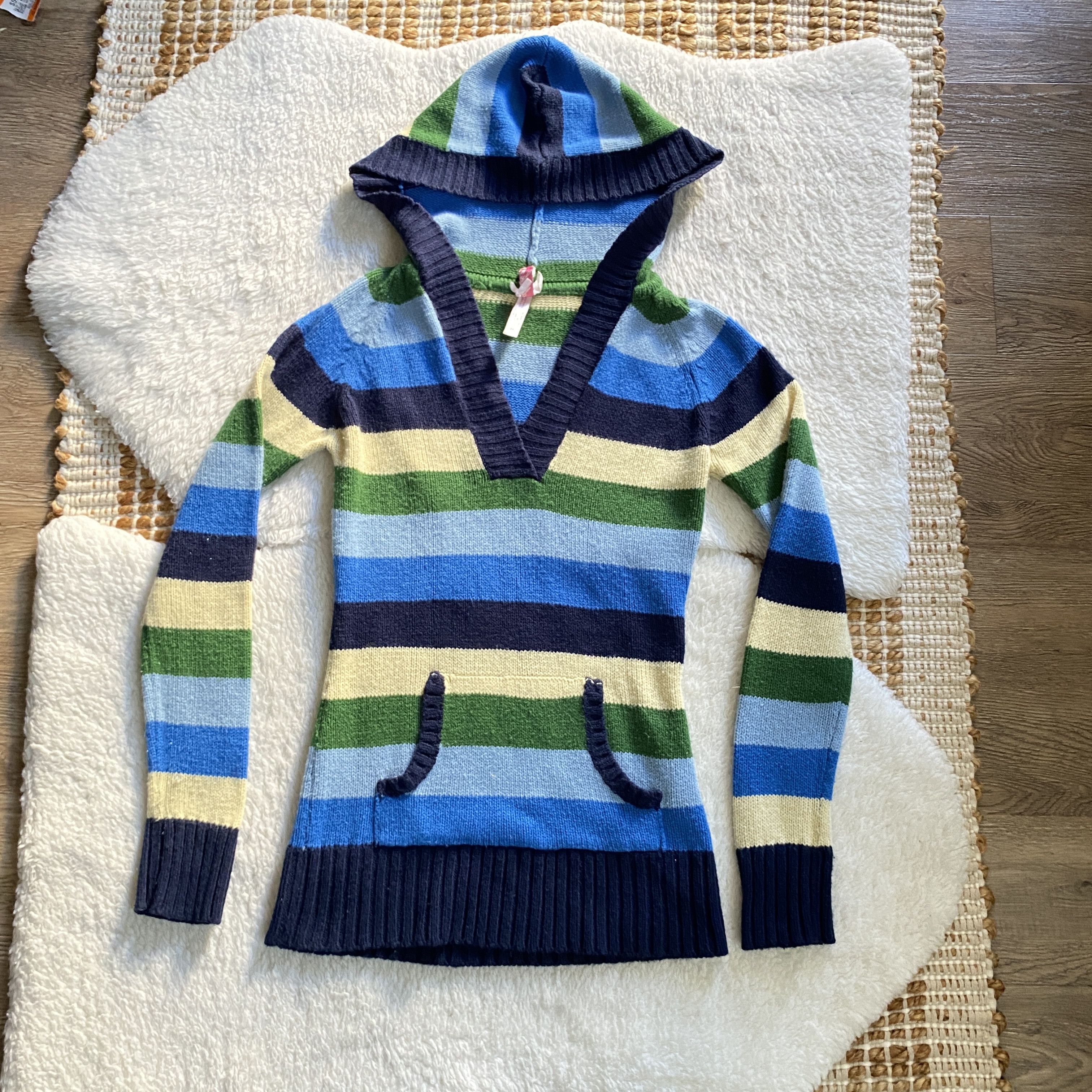 Other Y2K Striped Hoodie Sweater Women’s Medium Cozy Knit Size M / US 6-8 / IT 42-44 - 7 Thumbnail