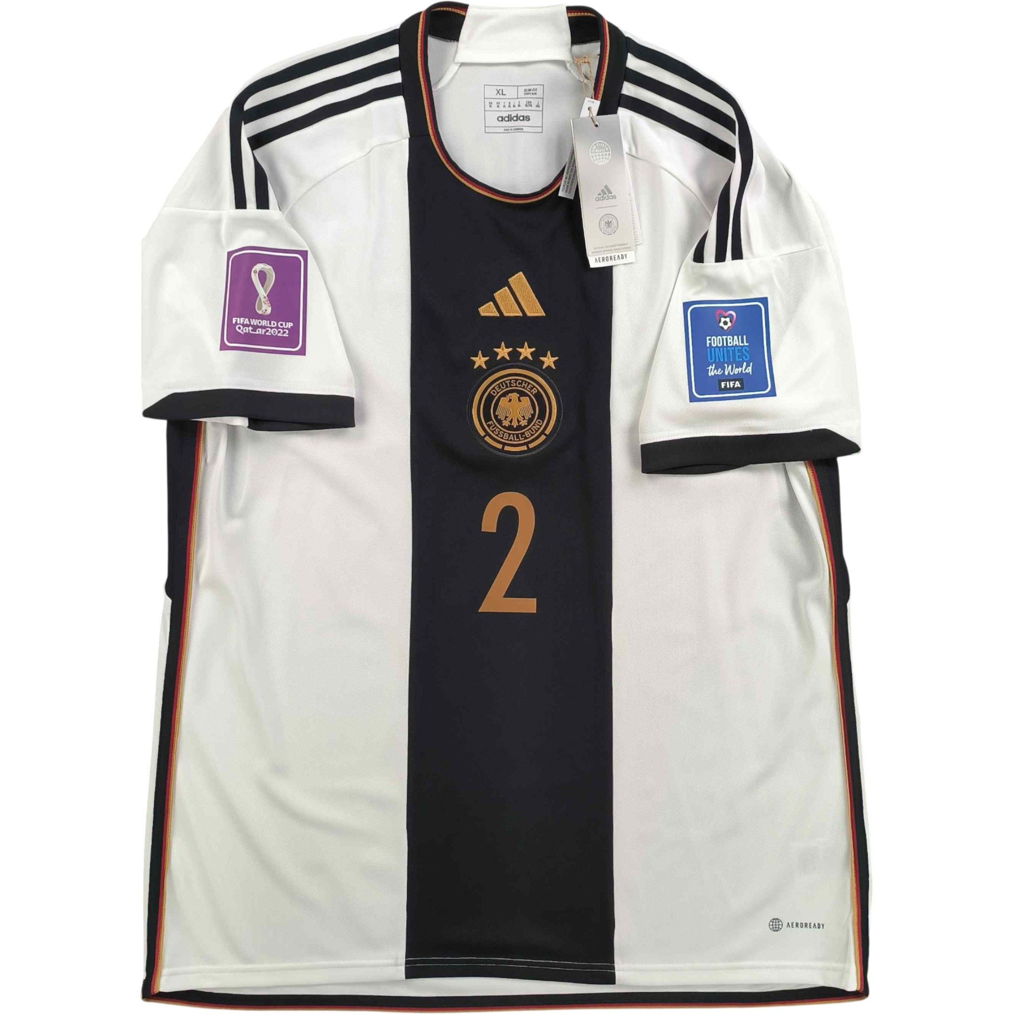 Adidas NEW Germany 22-24 Adidas home Rüdiger football jersey sz XL Size US XL / EU 56 / 4 - 2 Thumbnail