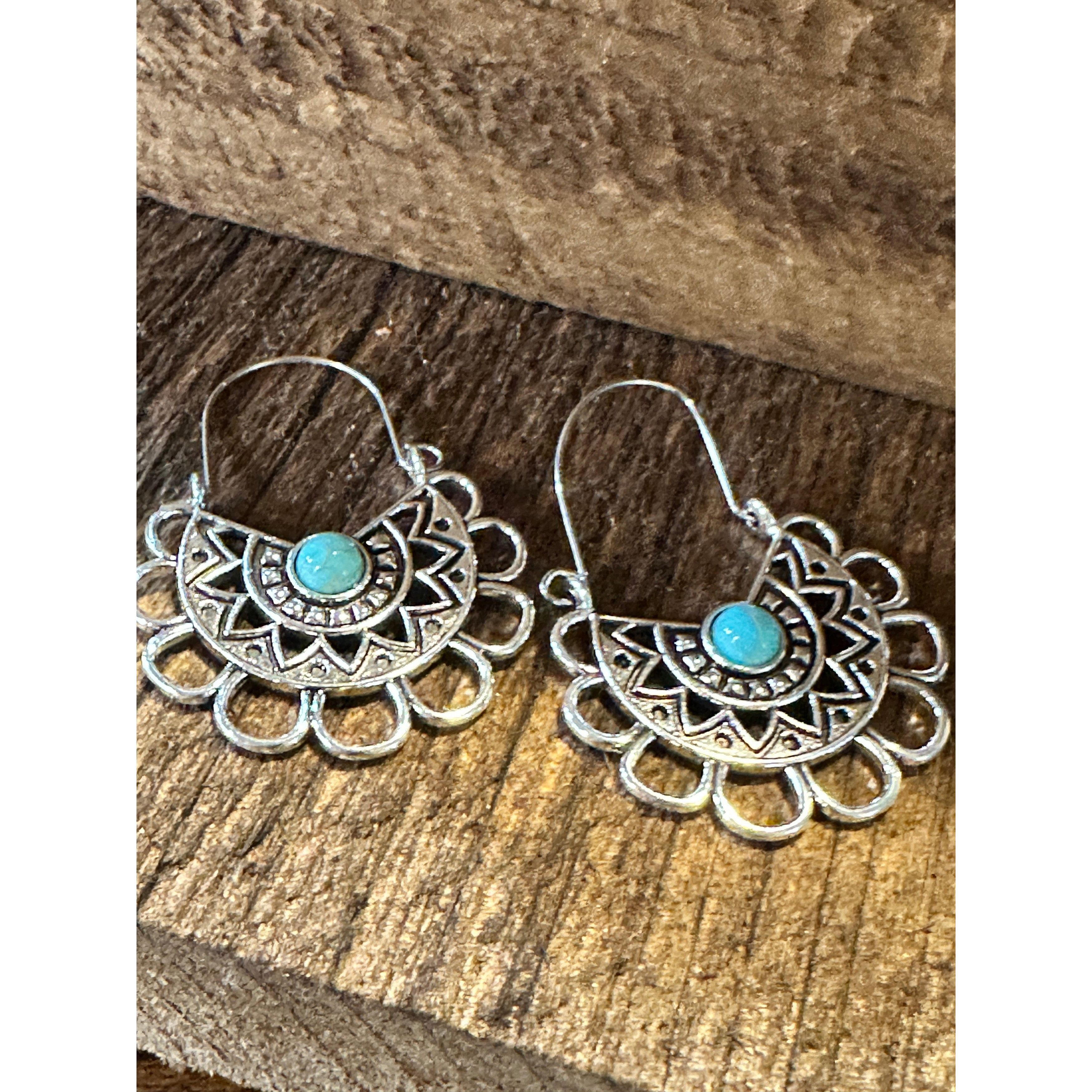 Other Boho Vintage Chic Southwestern Lace Dangle Wire Earrings, Si Size ONE SIZE - 5 Thumbnail