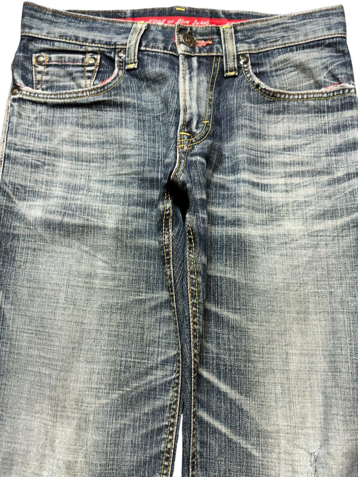 Edwin Vintage Edwin 503 Edge Of Blue Jeans Faded Distressed Denim Size US 31 - 2 Thumbnail