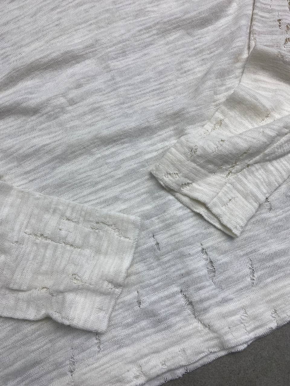 Daniele Alessandrini GREY Daniele Alessandrini Distressed Cotton Light Sweater Size US M / EU 48-50 / 2 - 8 Thumbnail