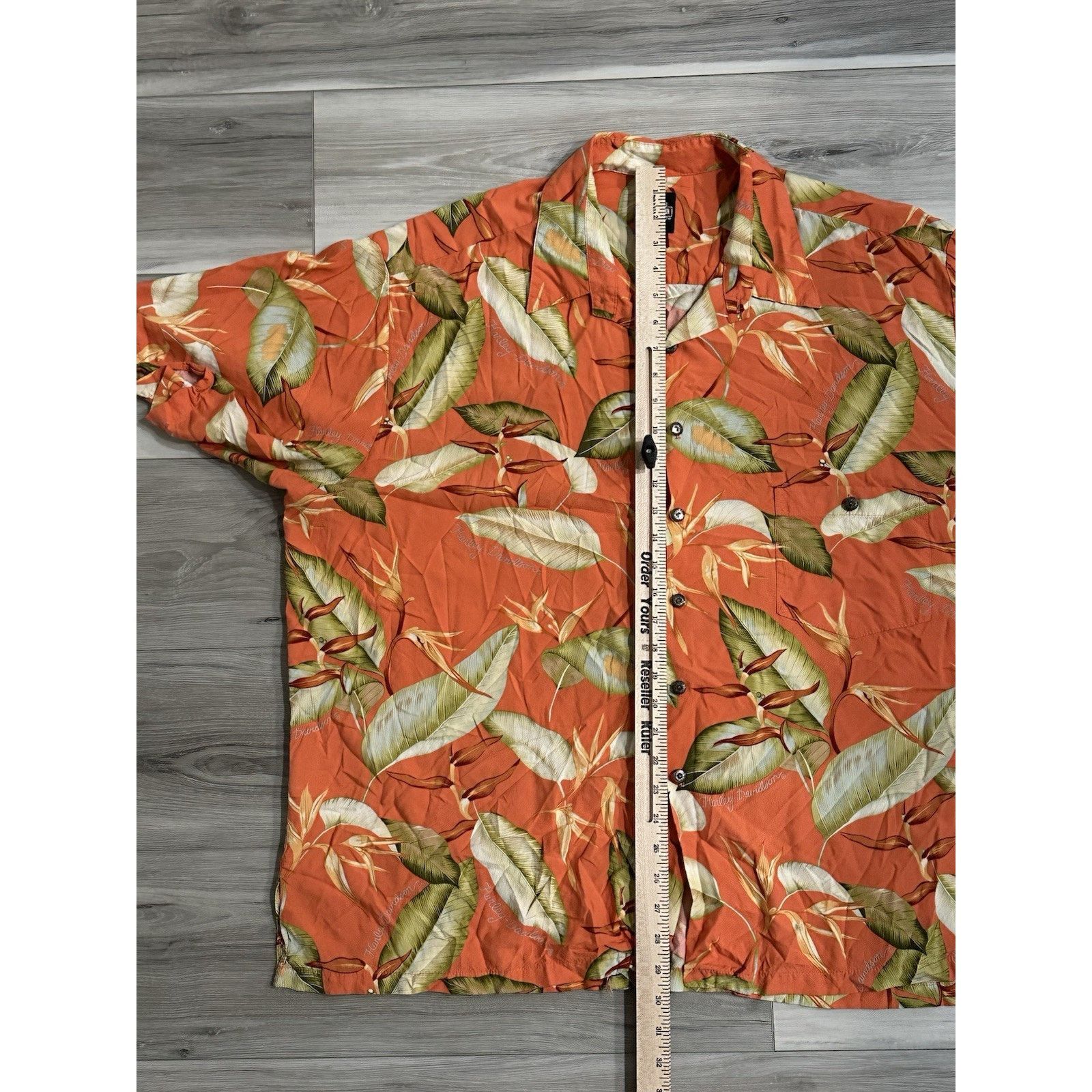Harley Davidson Harley Davidson Vintage Hawaiian Mens 3XL Silk Shirt Tori Size US XXL / EU 58 / 5 - 9 Thumbnail