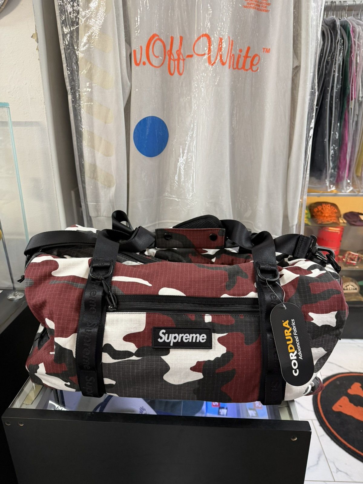 Supreme Supreme SS/21 Red Camo Duffle Bag | Grailed