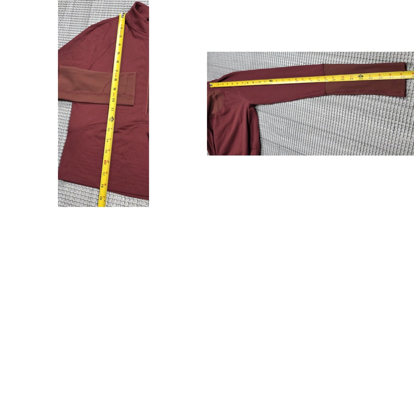 Lululemon Lululemon Its Rulu Cropped Long Sleeve Zip Pullover - Red/Maroon Womens Size 4 Crop Top 1/2 Zip Mock Neck 1/4 Zip Activewear Slim Fit S Size S / US 4 / IT 40 - 9 Thumbnail