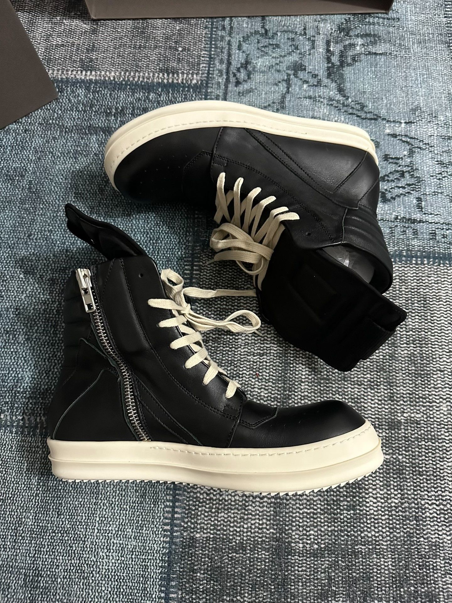 Rick Owens Rick Owens Leather Pink Hitop Sneakers 40 Men Size US 7.5 / EU 40-41 - 1 Thumbnail