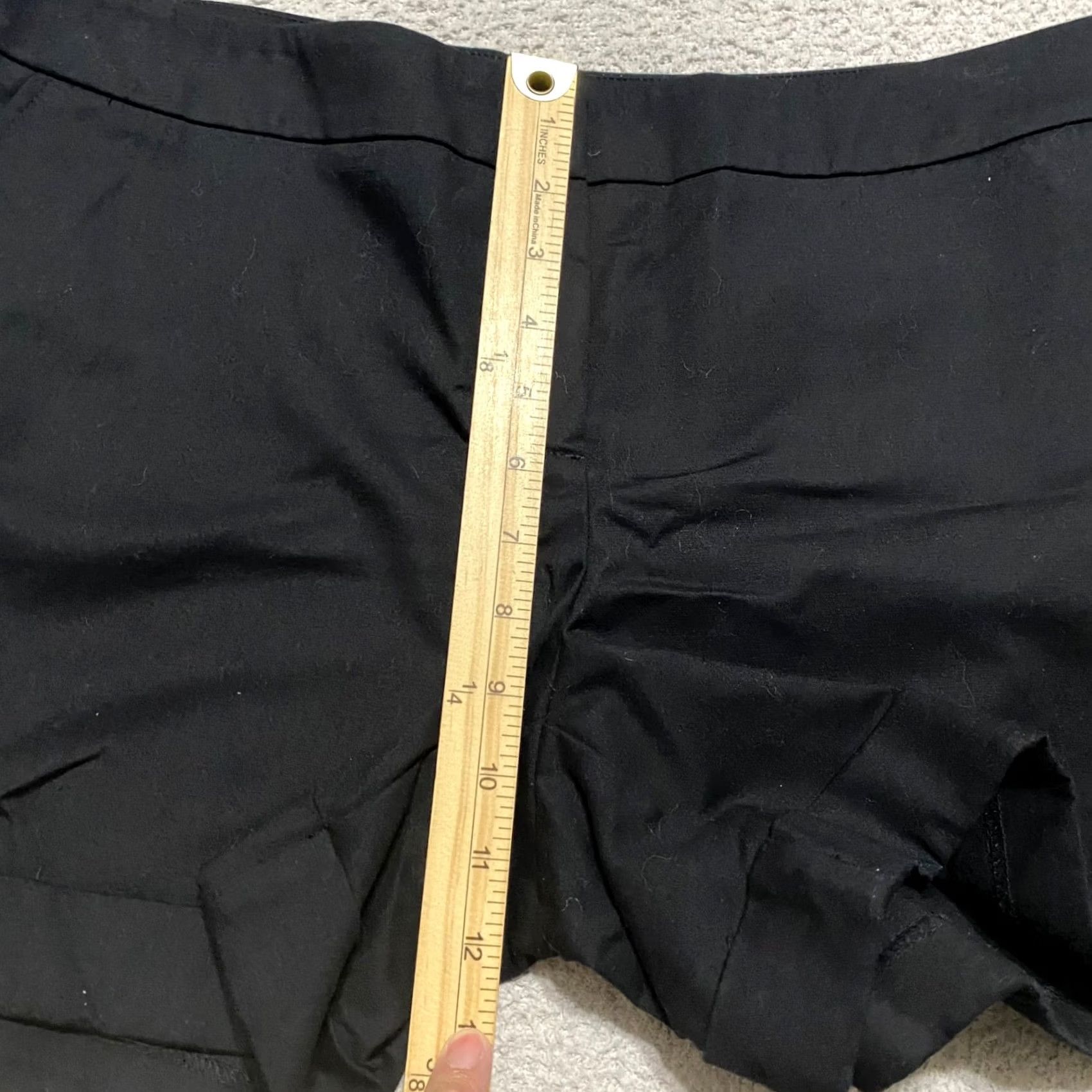 Apt. 9 Apt. 9 Womens Shorts Black Chino Pockets Inseam 4" Torie Mid Rise Regular Size 12 Size 34" / US 12 / IT 48 - 6 Thumbnail