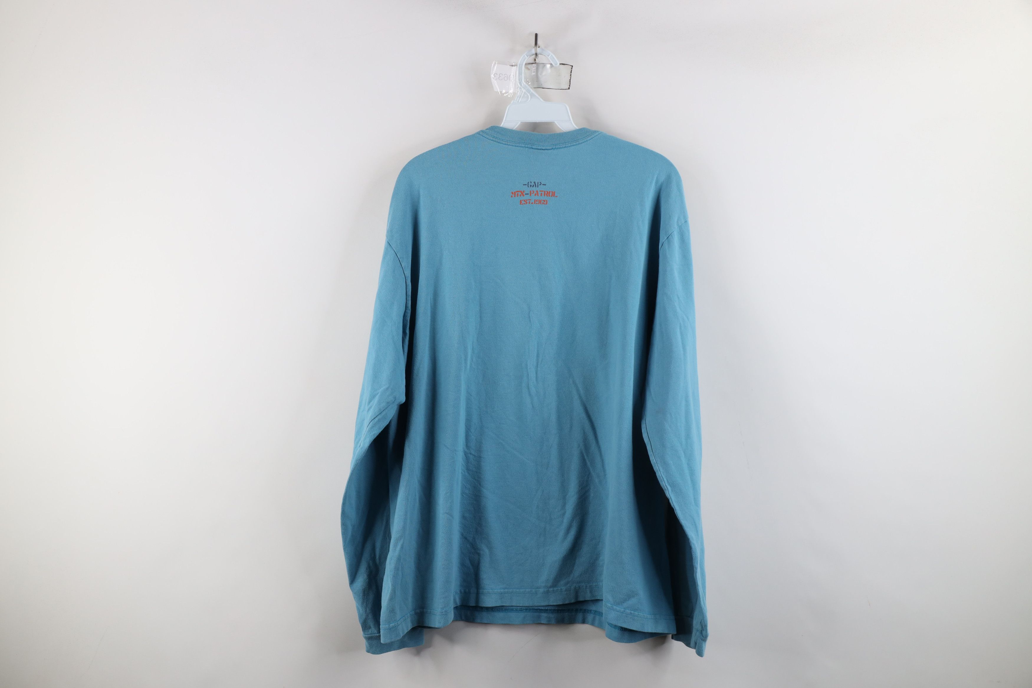 Gap × Vintage Vintage 90s Y2K Gap Patrol Skiing Long Sleeve T-Shirt Blue Size US M / EU 48-50 / 2 - 10 Thumbnail