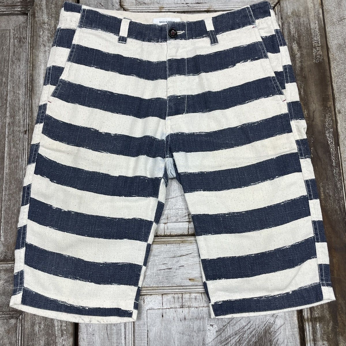 Japanese Brand × Vintage Vintage Back Number Stripe Short Size US 32 / EU 48 - 3 Thumbnail