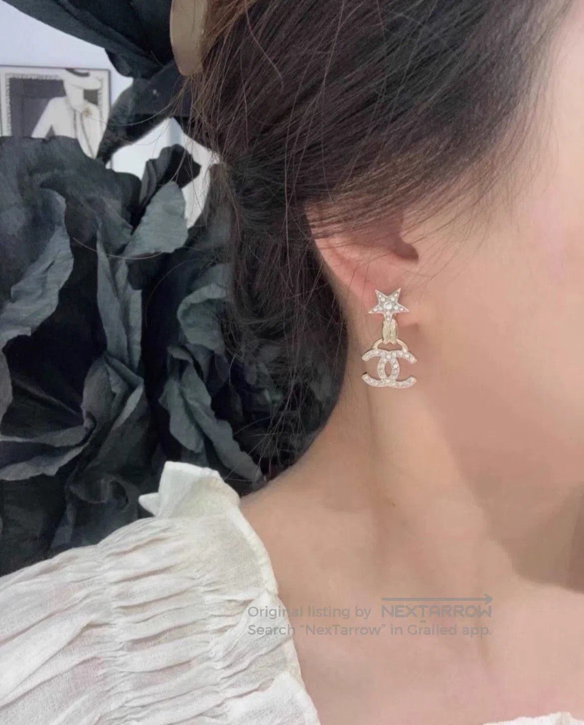 Chanel CHANEL 24B CC Star Pendant Earrings. Size ONE SIZE - 4 Thumbnail