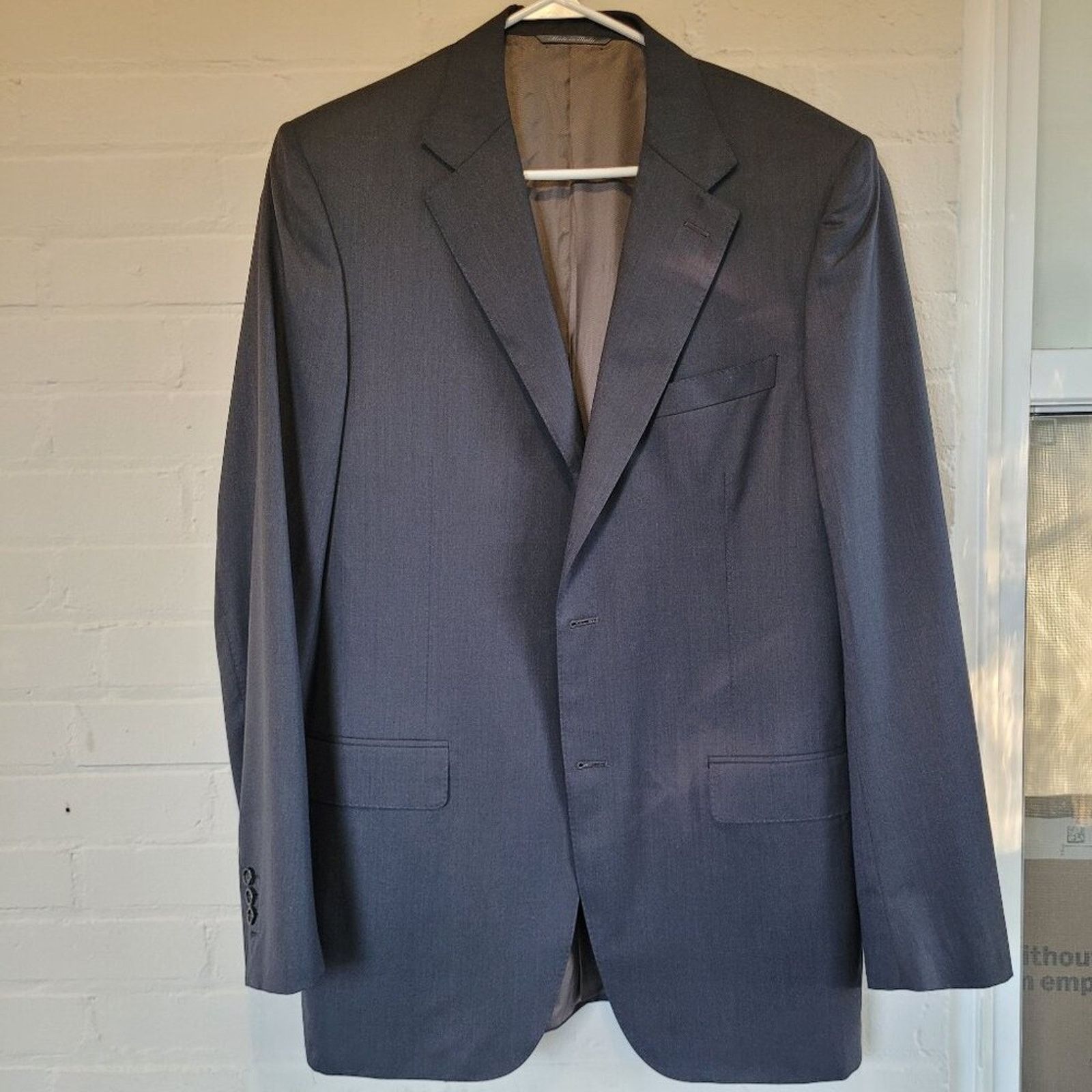 Canali Canali Made in Italy Super 140s Wool Suit Jacket US 44L Size 44L - 1 Thumbnail