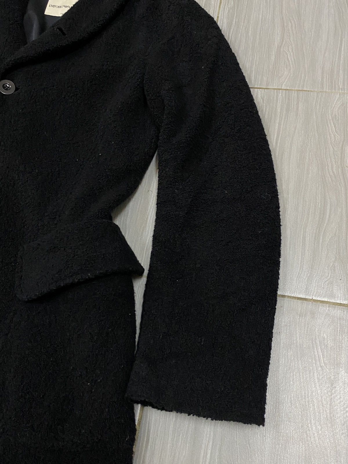 Emporio Armani EMPORIO ARMANI MEN COAT WOOL JACKET BLACK Size US S / EU 44-46 / 1 - 6 Thumbnail
