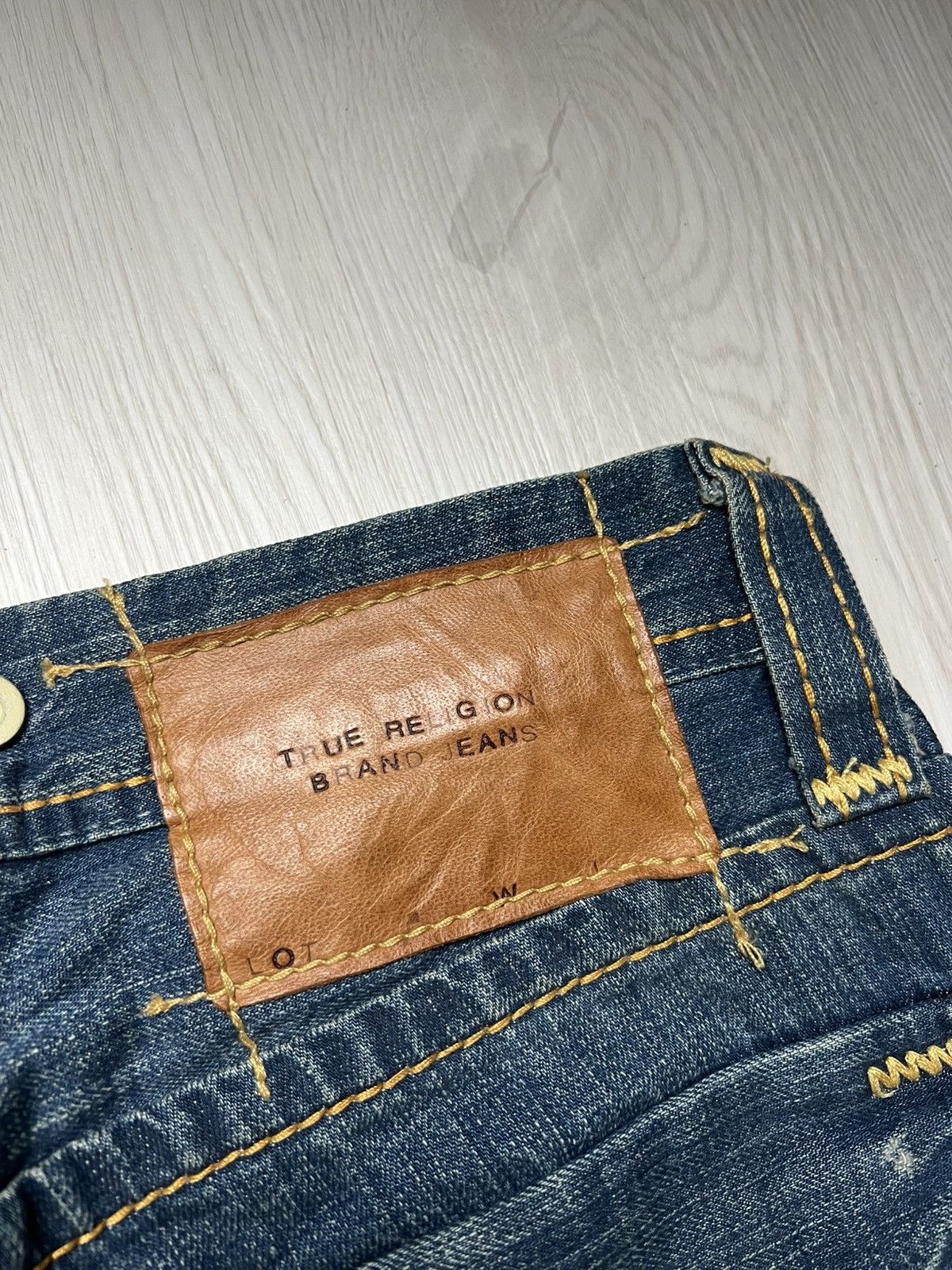 True Religion Flared True Religion Mix Leather Bootcut Jeans Size US 32 / EU 48 - 6 Thumbnail