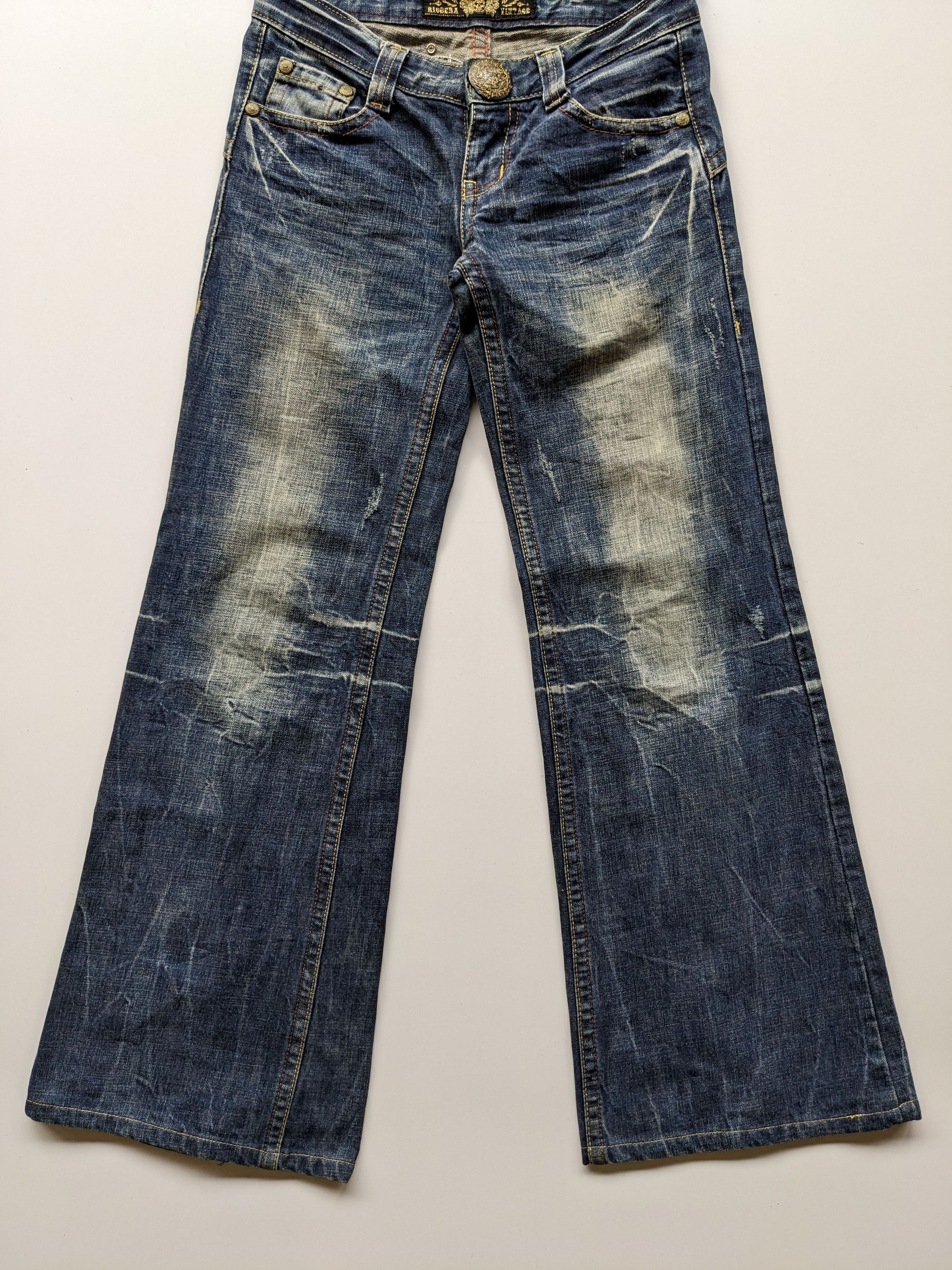 Japanese Brand × Kaihara Denim Riobera faded clawmark flare jeans Size US 29 - 4 Thumbnail