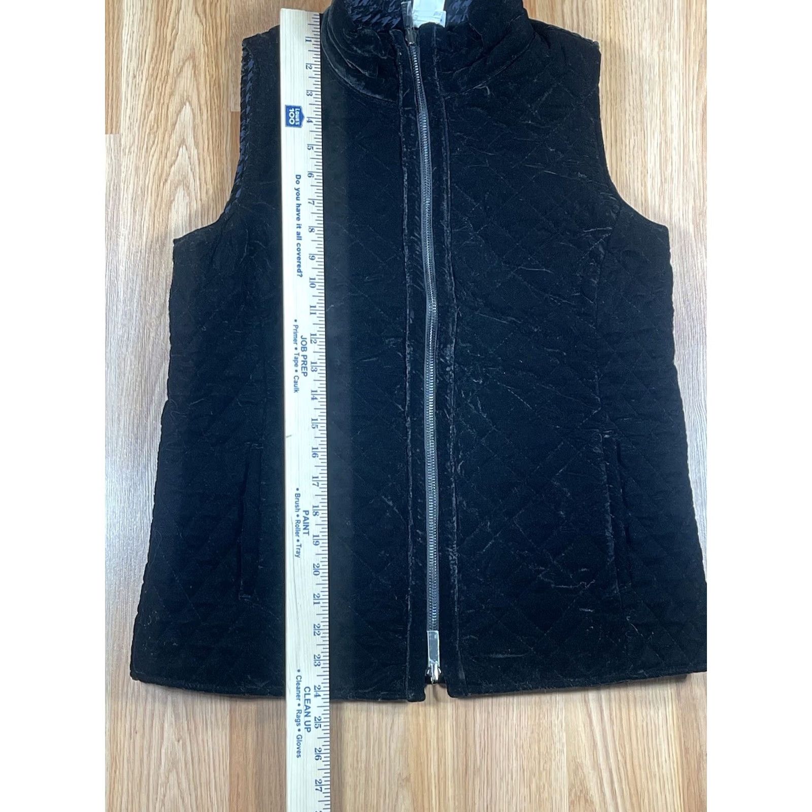 Vintage Chico's Womens Quilted Vest Full Zip Black Tufted Lined Sleeveless Size 0 Size XS / US 0-2 / IT 36-38 - 5 Thumbnail