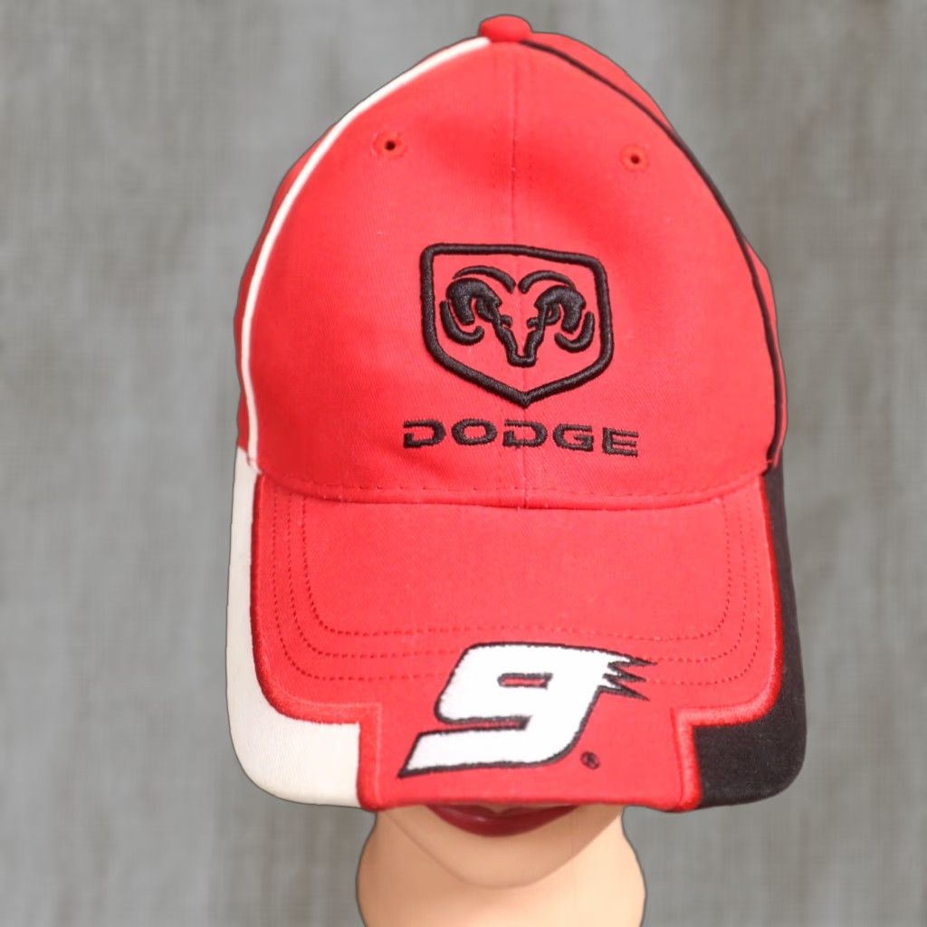 NASCAR Kasey Kahne #9 Dodge Hat NASCAR Red Baseball Cap Hook And Loop Adjustable Baseball Cap Adults Red Nascar Advantage Hat Size ONE SIZE - 1 Thumbnail
