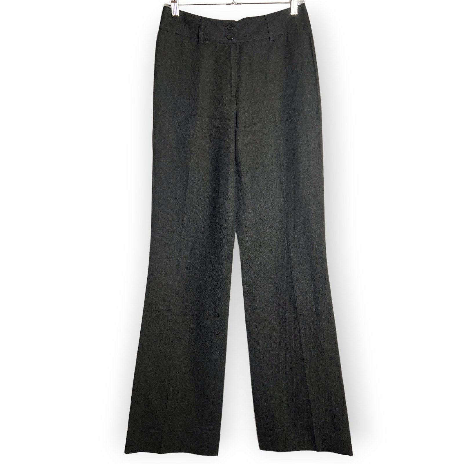 Gerard Darel Gerard Darel Linen Wide Leg High Rise Trousers Black Size S Size 26" / US 2 / IT 38 - 1 Thumbnail