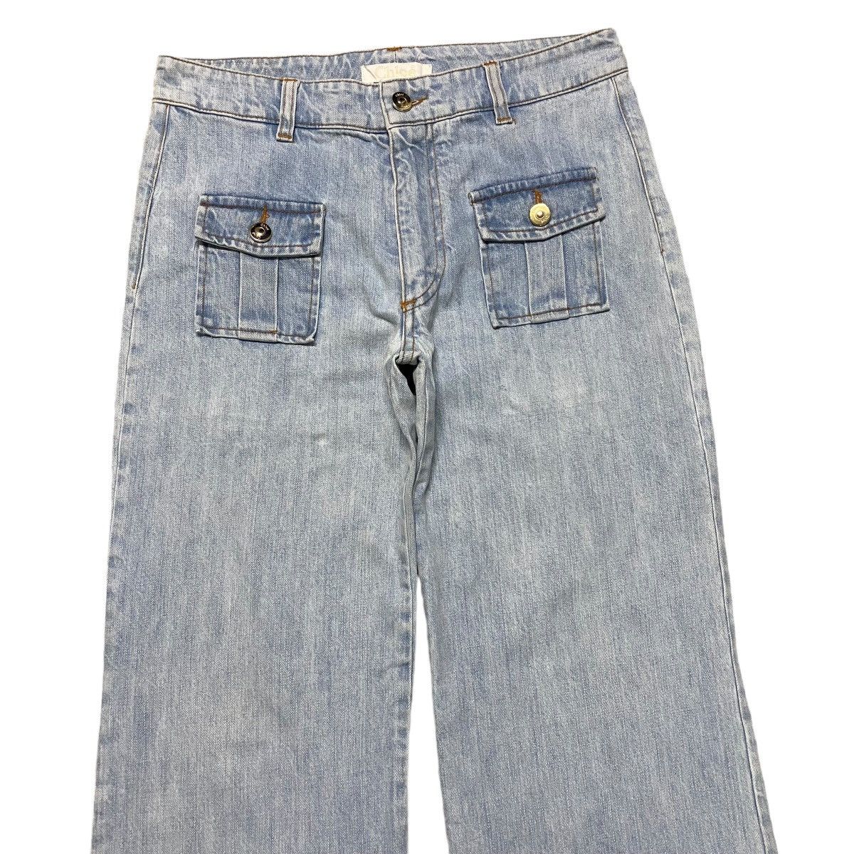 Chloe Denim Flare Jeans Bleu Delave