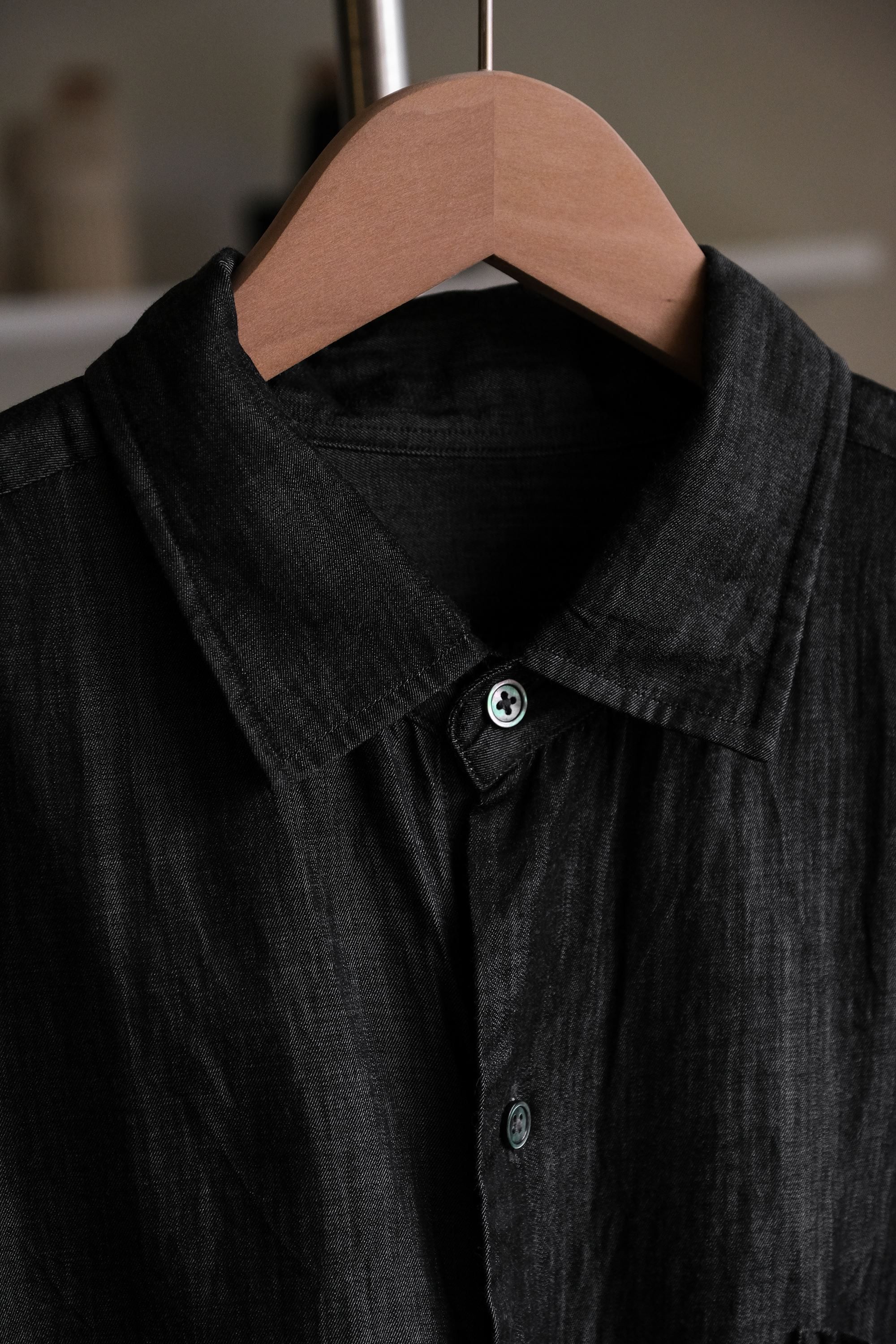 トップス Porter Classic BEAT WRITER SHIRT Porter Classic - BEAT WRITER SHIRT BLACK