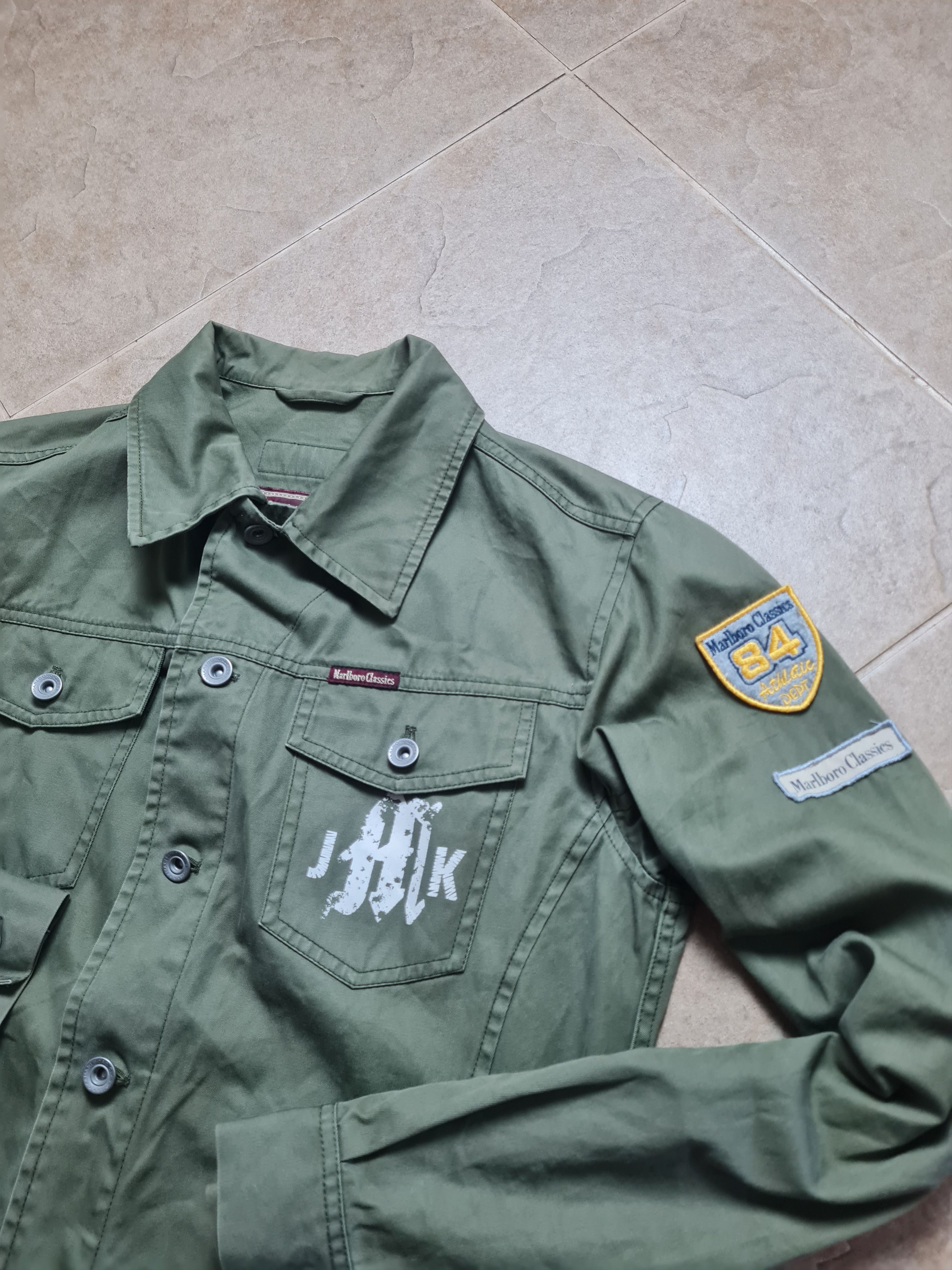 Marlboro Vintage rare military jacket Denim 90s Marlboro ARMY USA Size US S / EU 44-46 / 1 - 3 Thumbnail