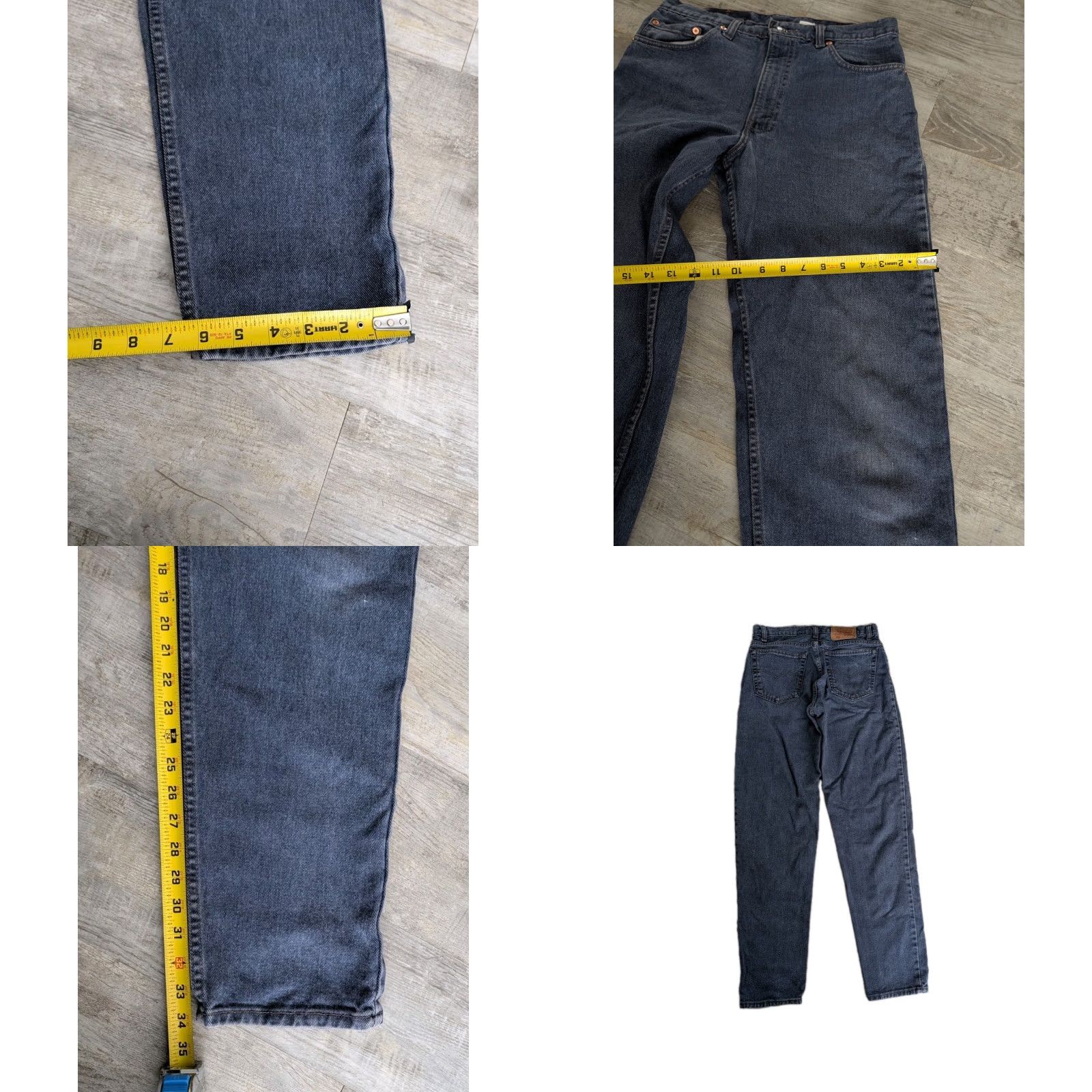 Levi's VINTAGE Levi’s Jeans 550 1993 34x34 Navy Blue USA Made Relaxed Fit 90s Preppy Retro 5-Pocket Men Size US 34 / EU 50 - 9 Thumbnail
