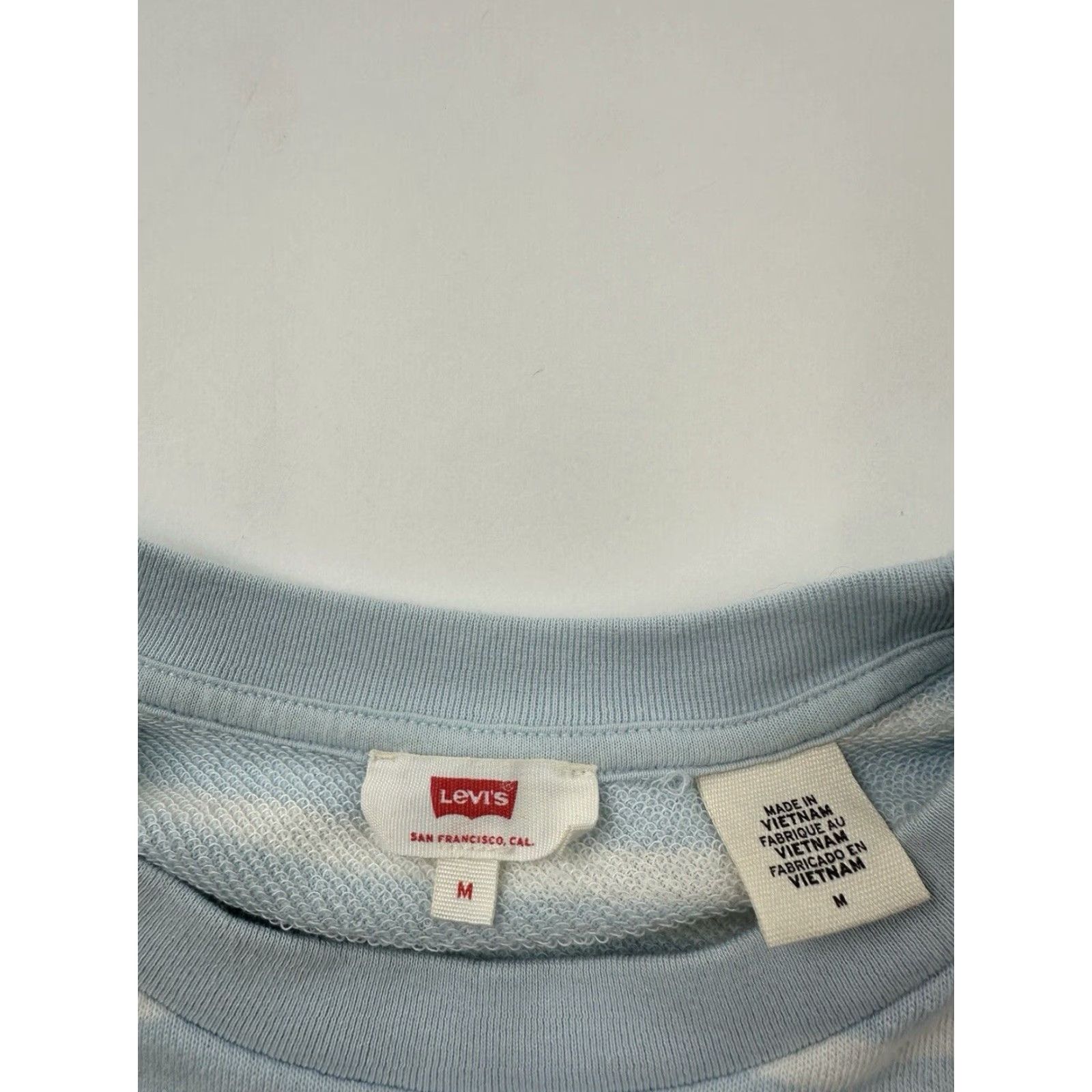 Levi's Levi’s Sweatshirt Womens Medium Blue White Striped Ruffle Long Sleeve Pullover Size M / US 6-8 / IT 42-44 - 3 Thumbnail