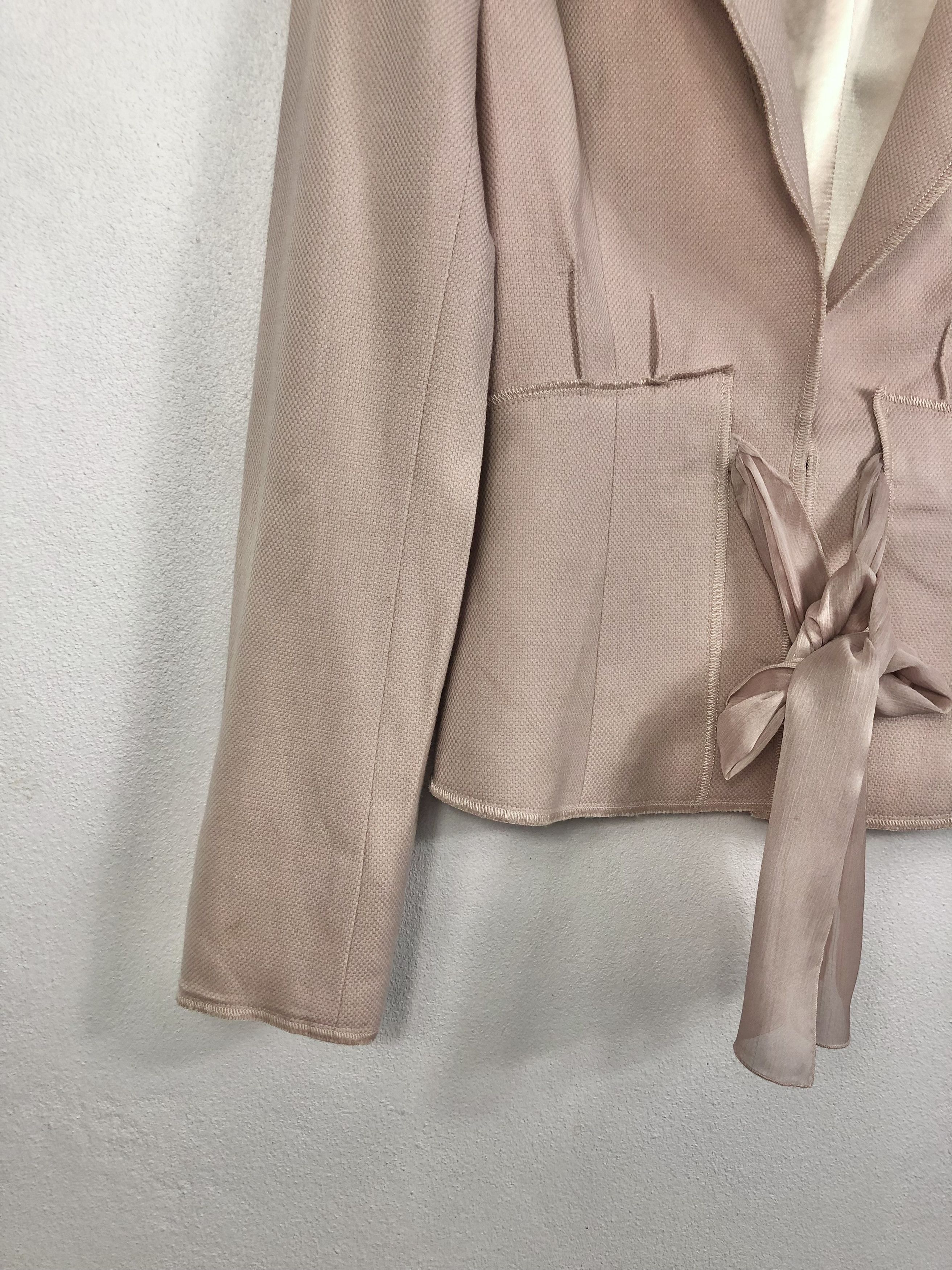 Sonia Rykiel Rare Vintage Sonia Rykiel Waist Tie Soft Pink Colour Jacket Size XS / US 0-2 / IT 36-38 - 4 Thumbnail