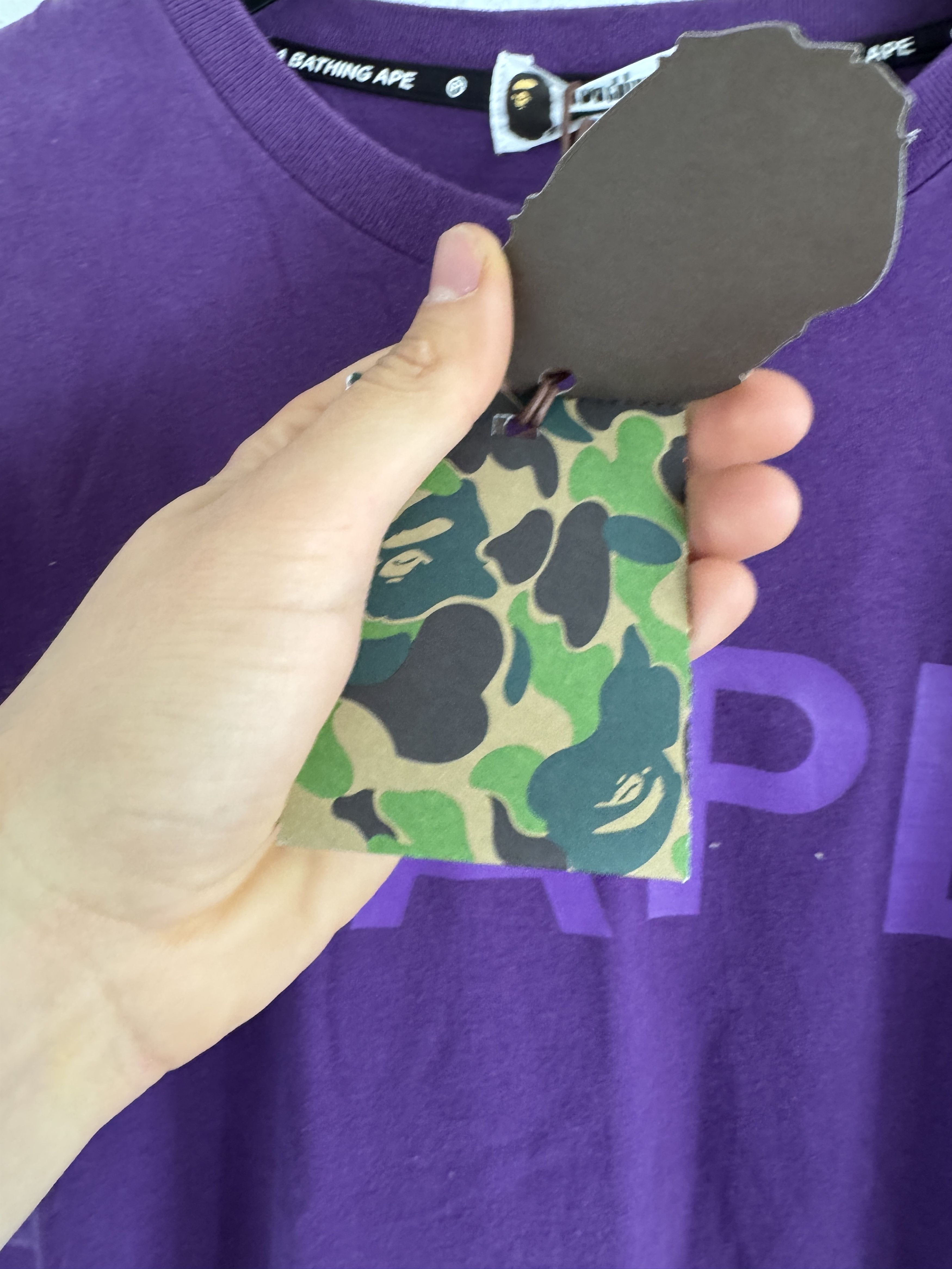 Bape Gradation Logo Tee Purple Size US XXL / EU 58 / 5 - 7 Thumbnail