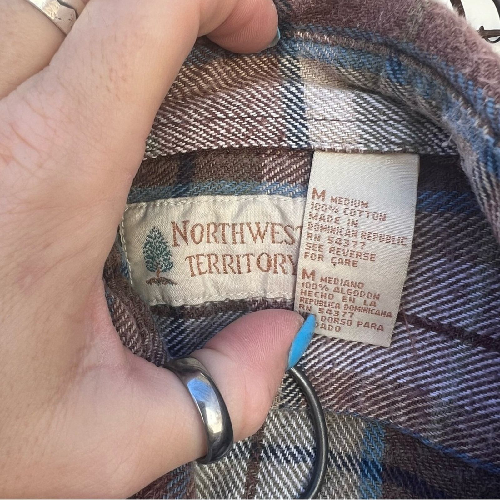 Vintage Northwest Territory Brown Plaid Flannel Shirt Shacket Button Size M / US 6-8 / IT 42-44 - 2 Thumbnail