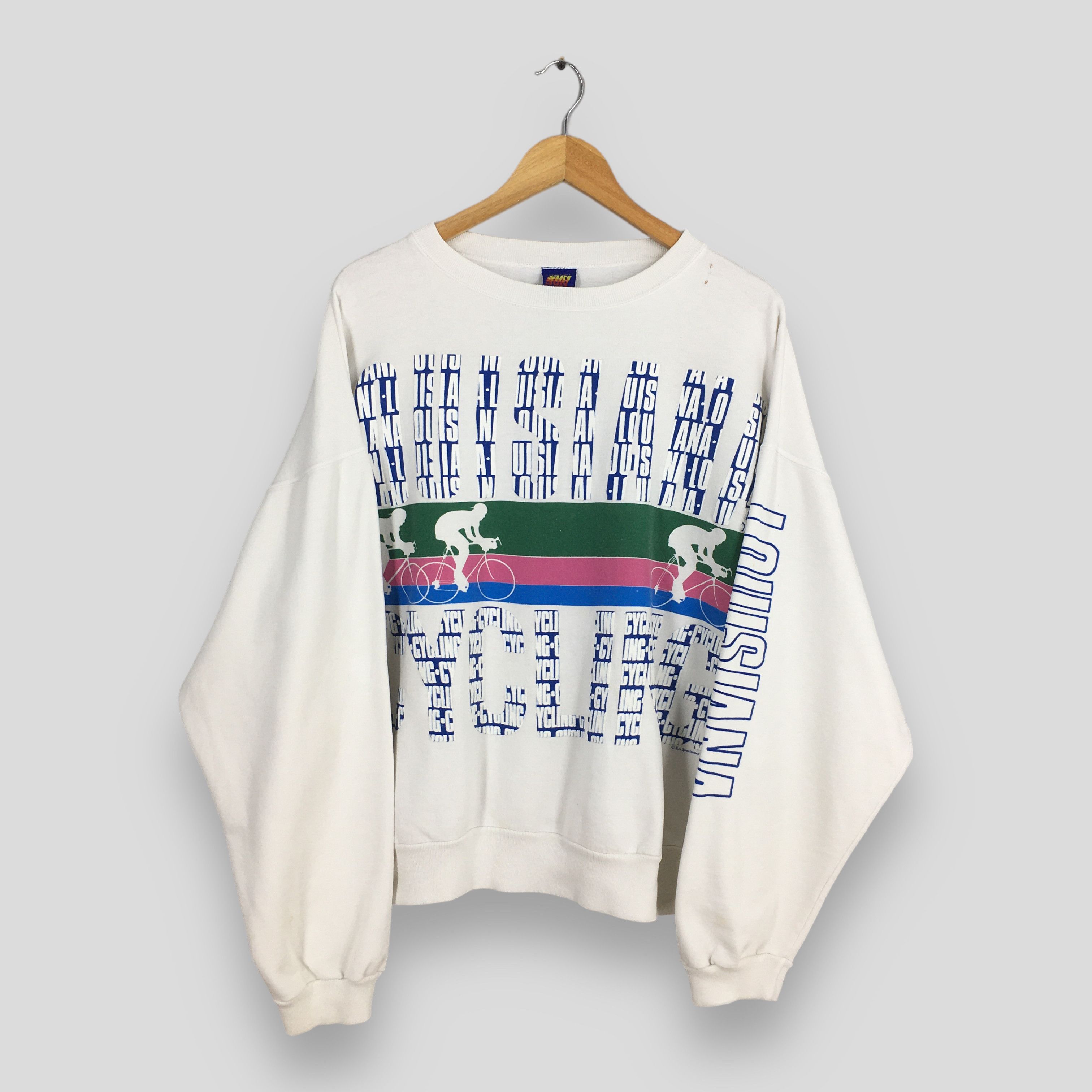 NCAA Vintage 90s Louisiana Cycling Sweatshirt XLarge Size US XL / EU 56 / 4 - 1 Thumbnail