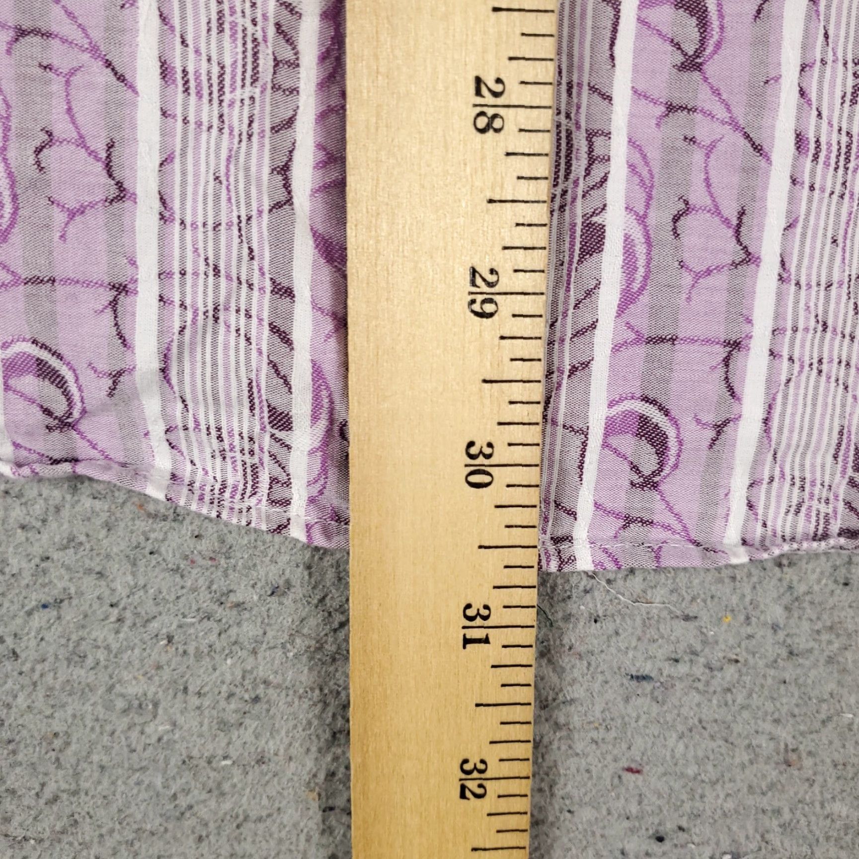 BUGATCHI Bugatchi Mens Shirt Size M Purple Striped Button-Up Long Sleeve Casual Formal Workwear Modern Classic Preppy Size US M / EU 48-50 / 2 - 4 Thumbnail