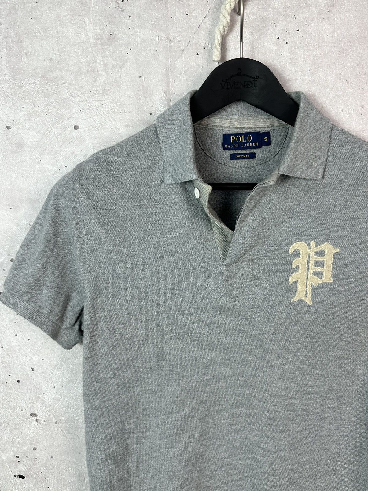Polo Ralph Lauren Polo Ralph Lauren Custom Fit Grey Short Sleeve Cotton Polo Size US S / EU 44-46 / 1 - 3 Thumbnail