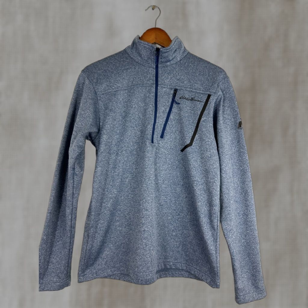 Eddie Bauer VINTAGE Eddie Bauer 1/4 Zip Pullover Blue Long Sleeve Small Mens First Ascent Sweater Size US S / EU 44-46 / 1 - 1 Thumbnail
